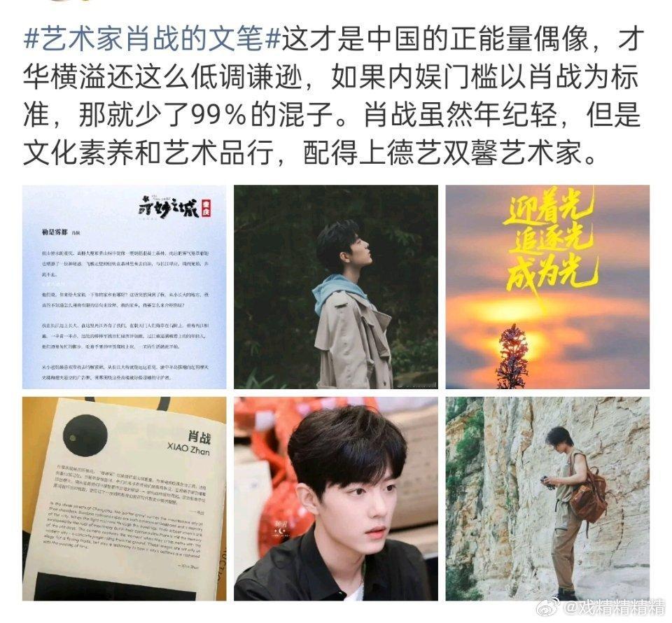 肖战被评价具备艺术家的所有品质之前就说过，肖战就是年轻一代最具备德艺双馨的艺术家