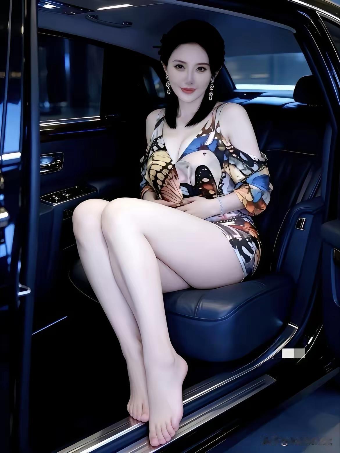 都市女郎的优雅时刻，车中静谧的时尚气息。