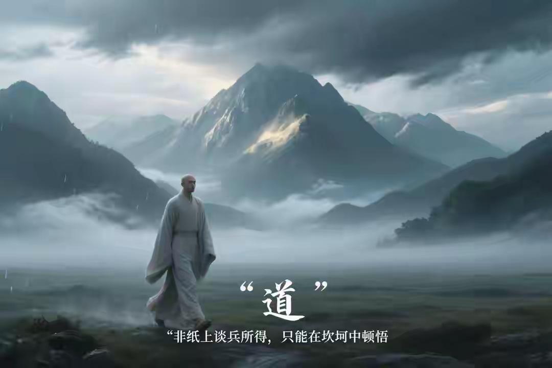 上联:佛门本是清心地，
下联:道家亦是清静门。