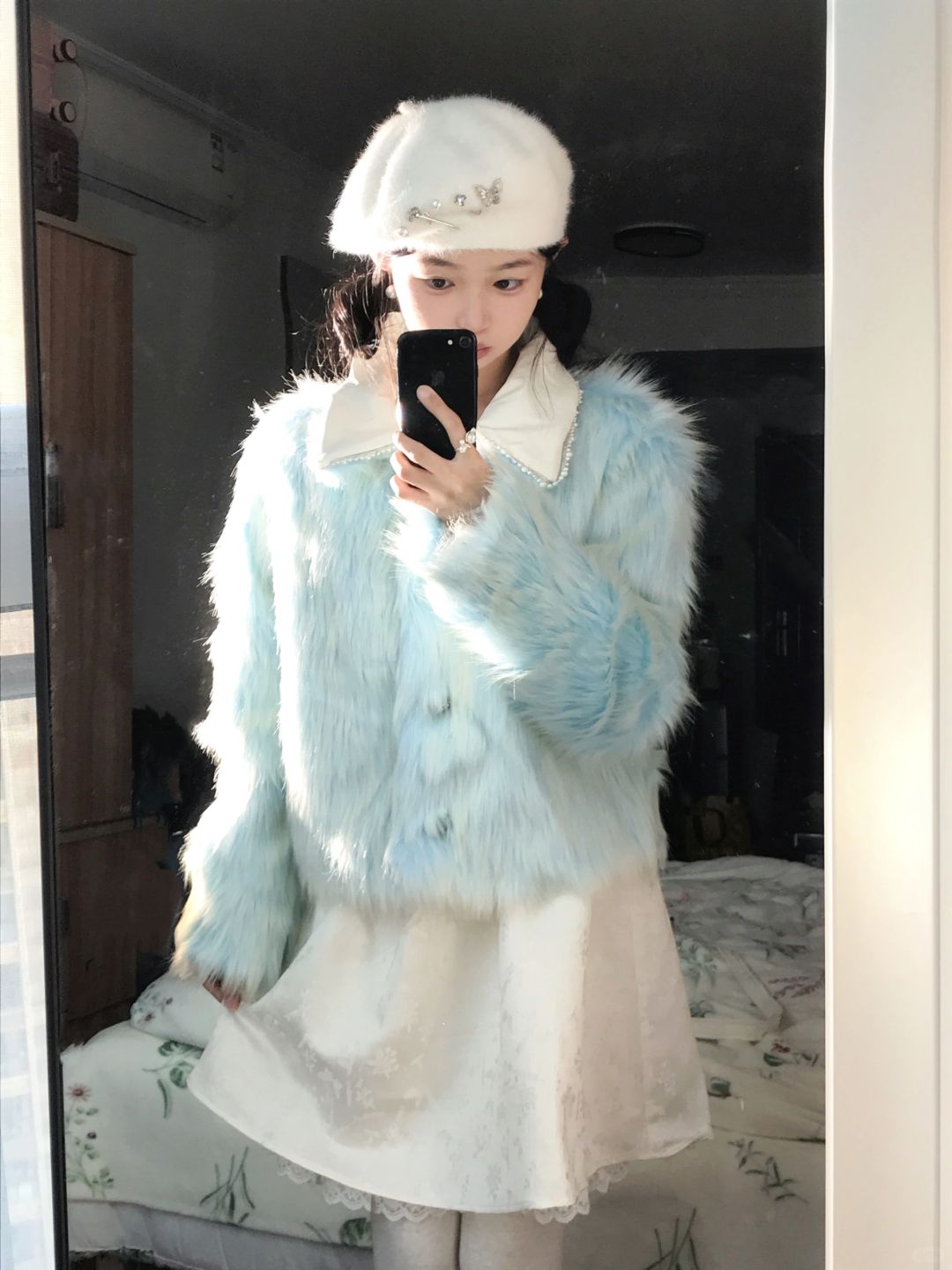 冰蓝皮草太美啦！