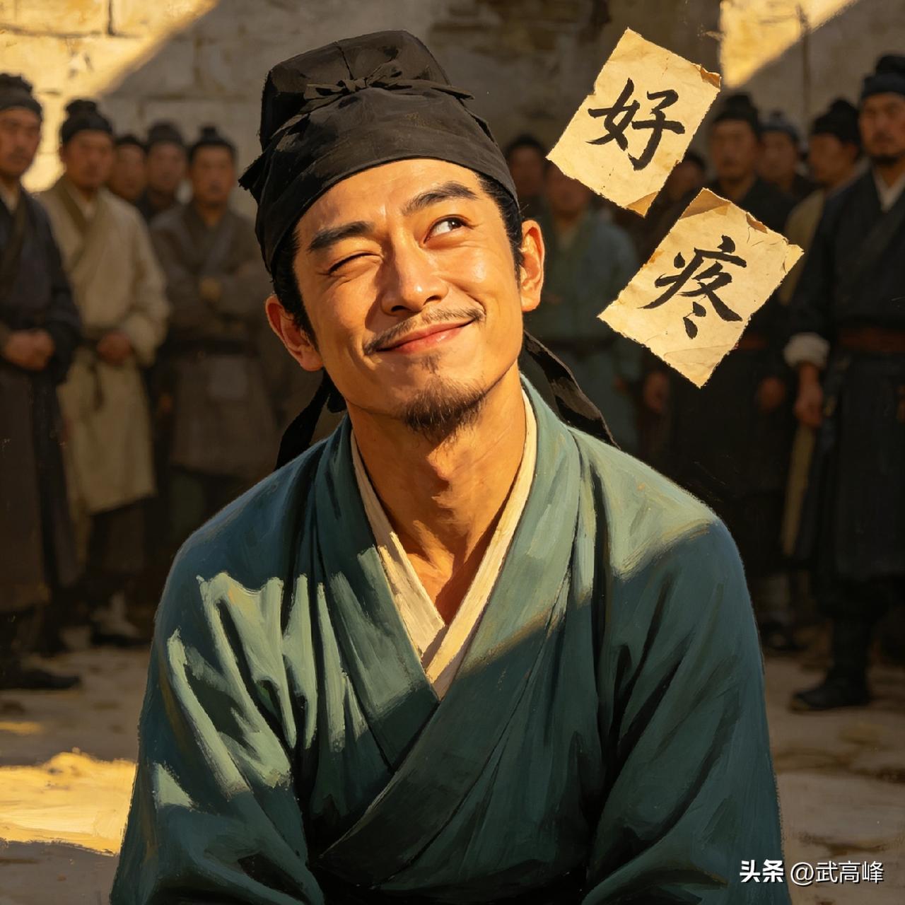 他因冤案被判死刑，临刑前，特意悄悄跟刽子手说：

“我耳朵里藏了银票，下手利索点