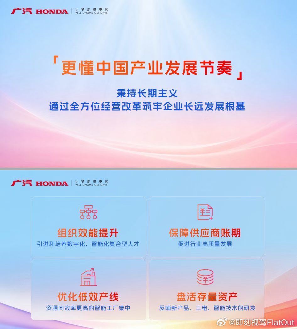 广本续约之后，大家都关心这家老牌合资企业的下一步怎么走。最近他们终于官宣了：核心