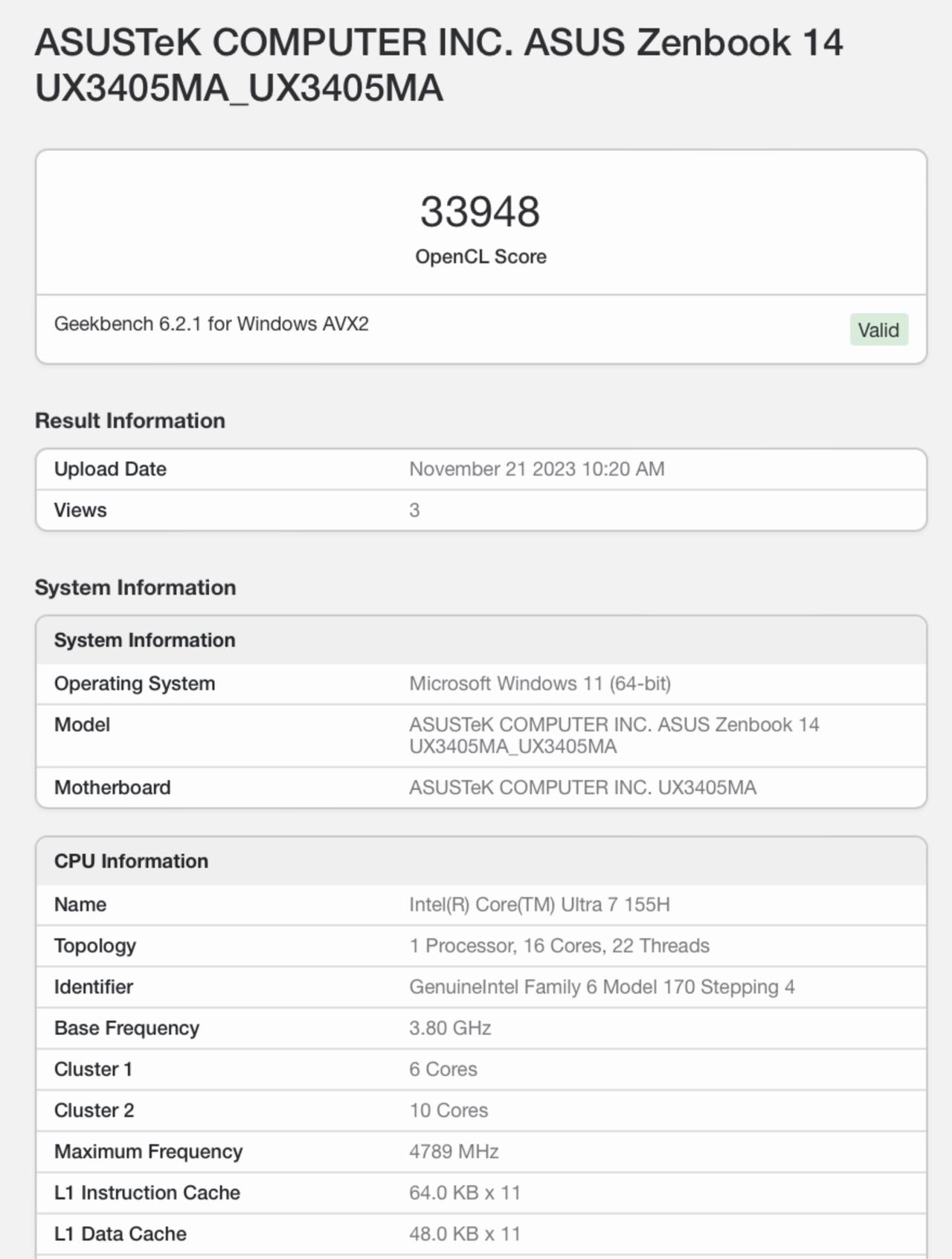 泥马！牙膏厂终于良心发现了？英特尔 Ultra 7 155H核显跑分曝光，直接干