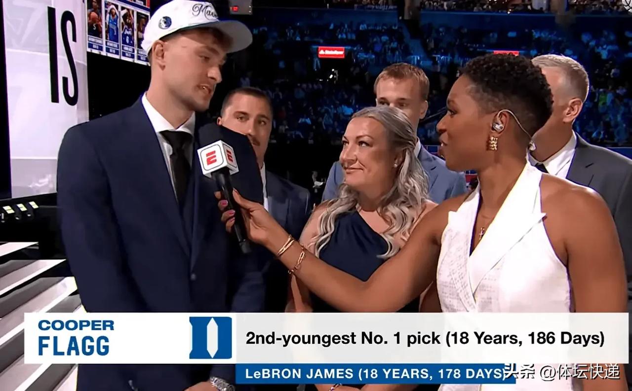 状元及第！！！NBA2025选秀大会状元榜眼探花产生。独行侠选中弗拉格，弗拉格成