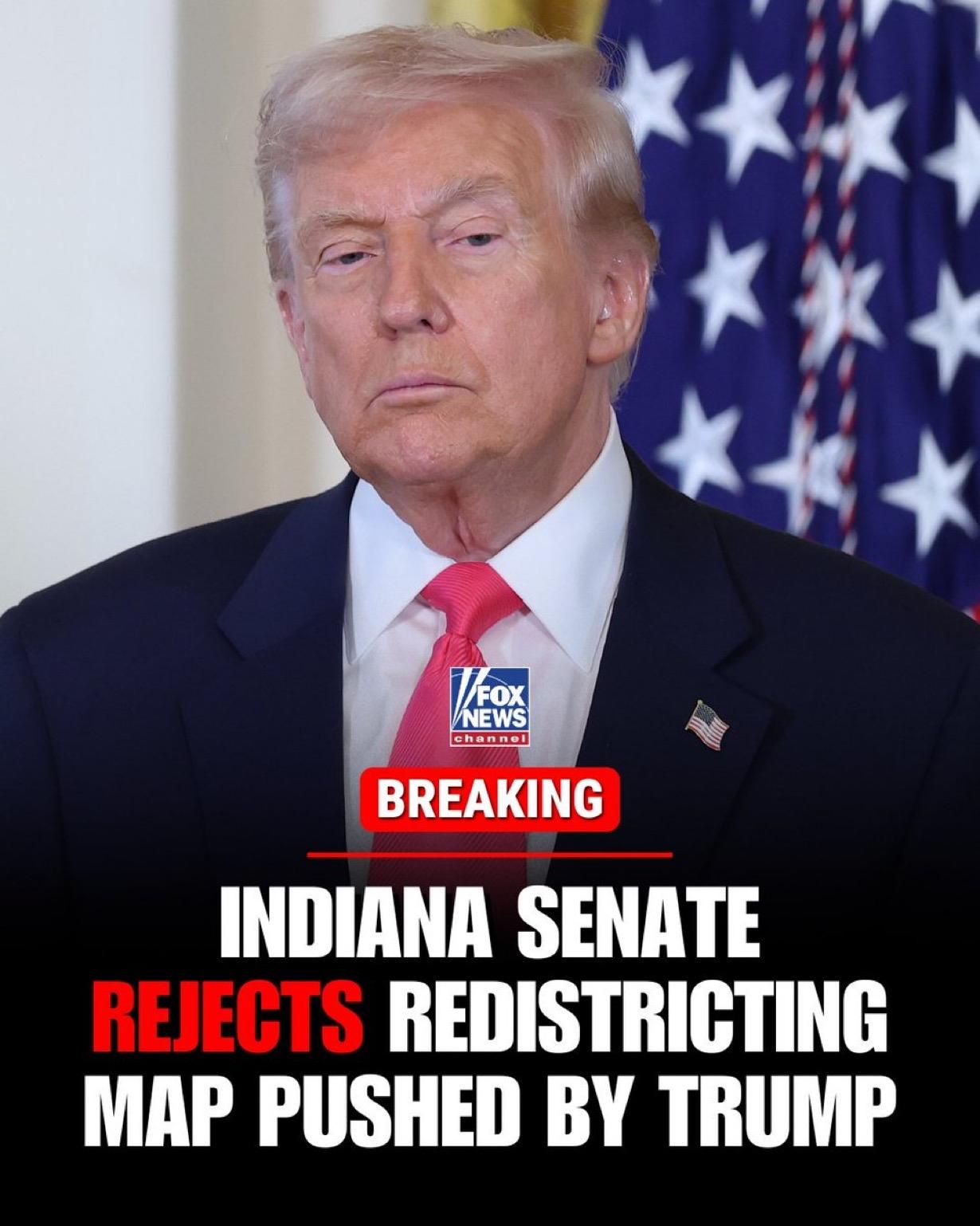 共和党遭遇挫败

尽管特朗普几个月的压力，但印第安纳州参议院否决了共和党人重新划