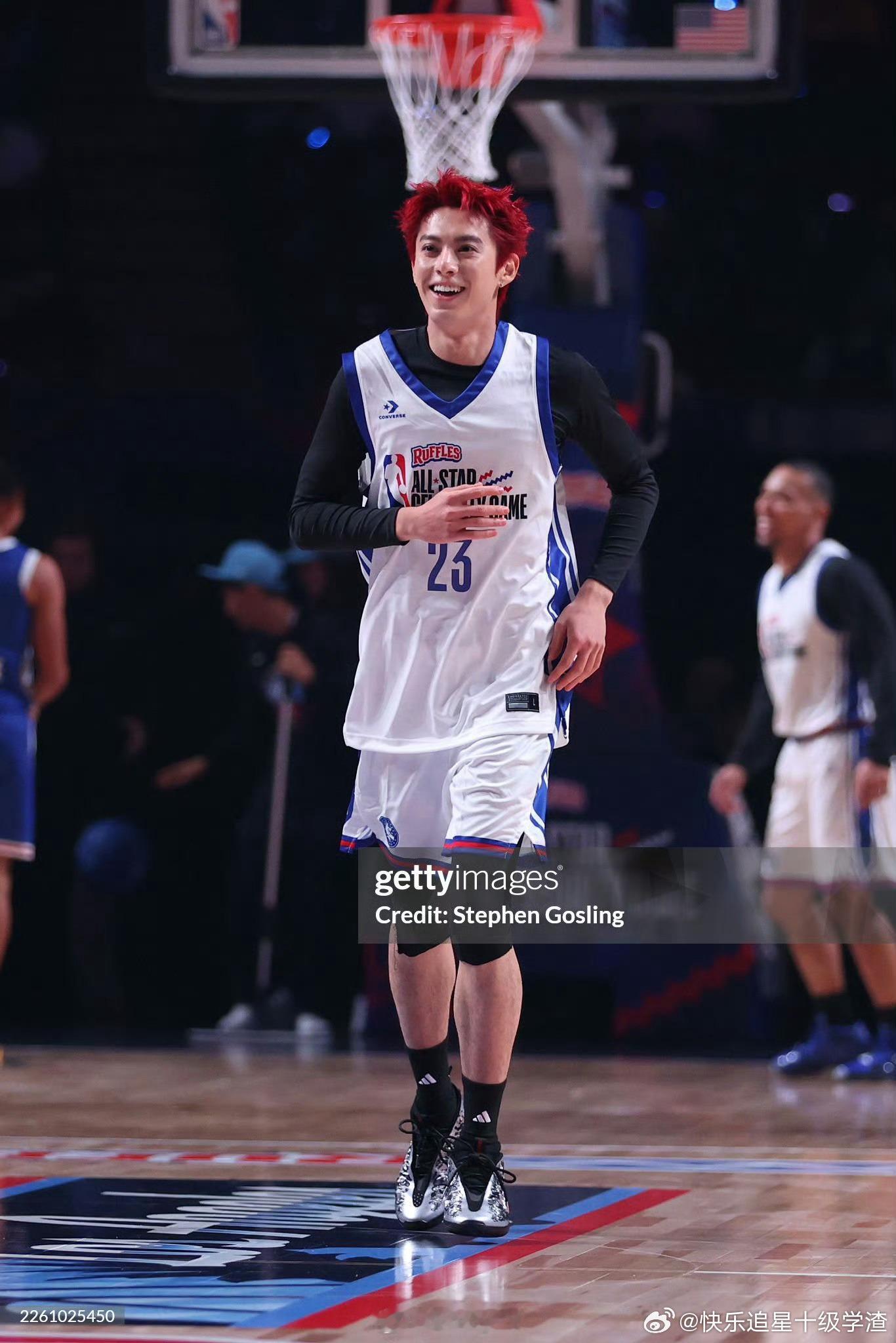 王鹤棣出席NBA全明星名人赛的G社生图 