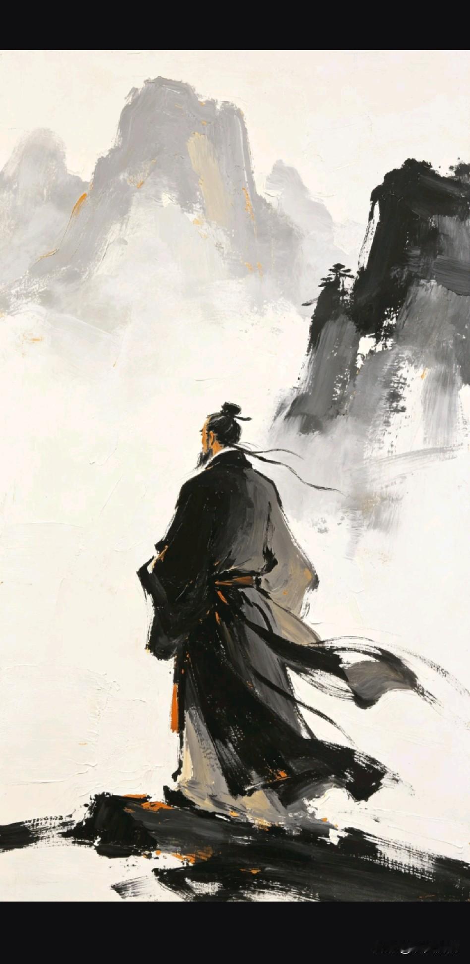 《乾坤袋里藏山海，风雨肩头立星辰》

泰山崩前色不改，麋鹿兴左目未斜。
千磨万击