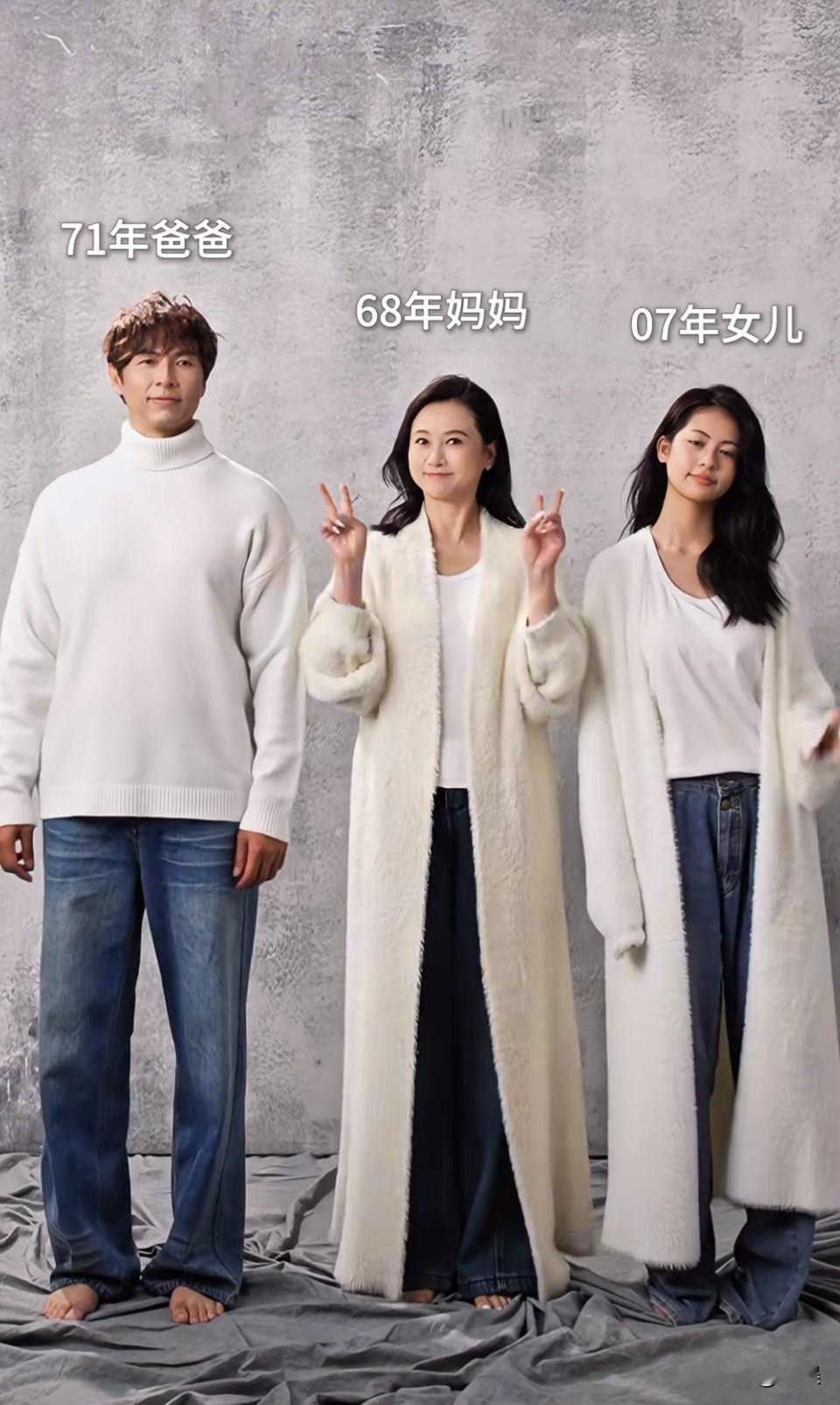 难怪翁虹的女儿好看，原来她爹没拖后腿。养眼的一家子，真好看！

唉，这才是真正的