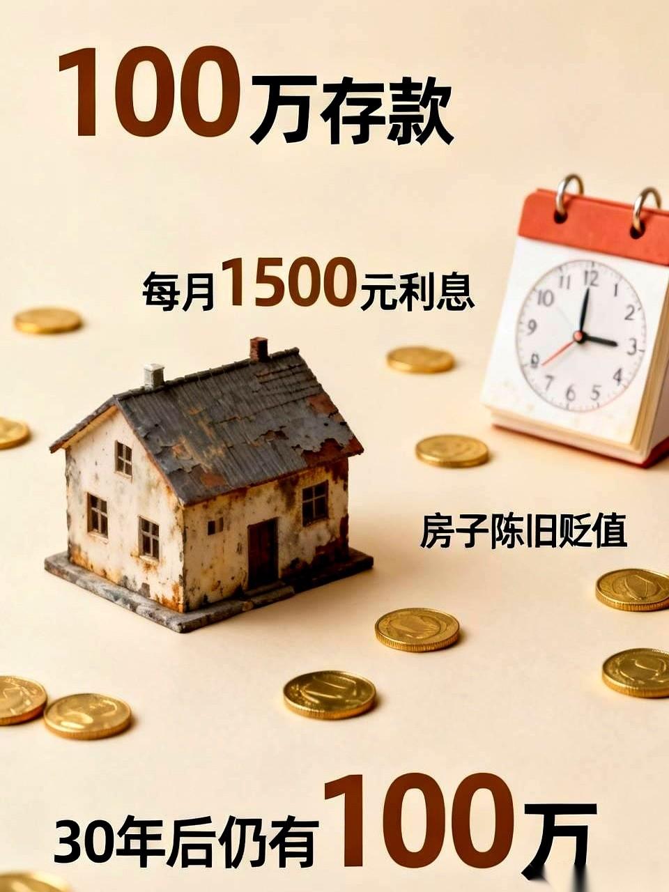 你手里要是真有一百万现金，千万、绝对、打死也别去买房了。
我刚在马桶上算完一笔账