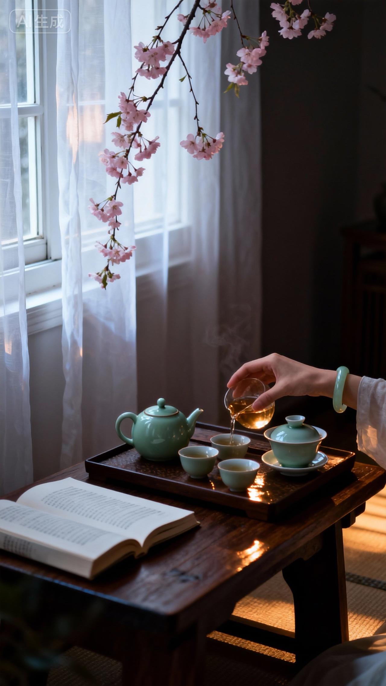 一盏清茶,可以品出多少生活意趣?
 午后的阳光斜斜地洒在茶案上，沸水洗茶，水汽氤