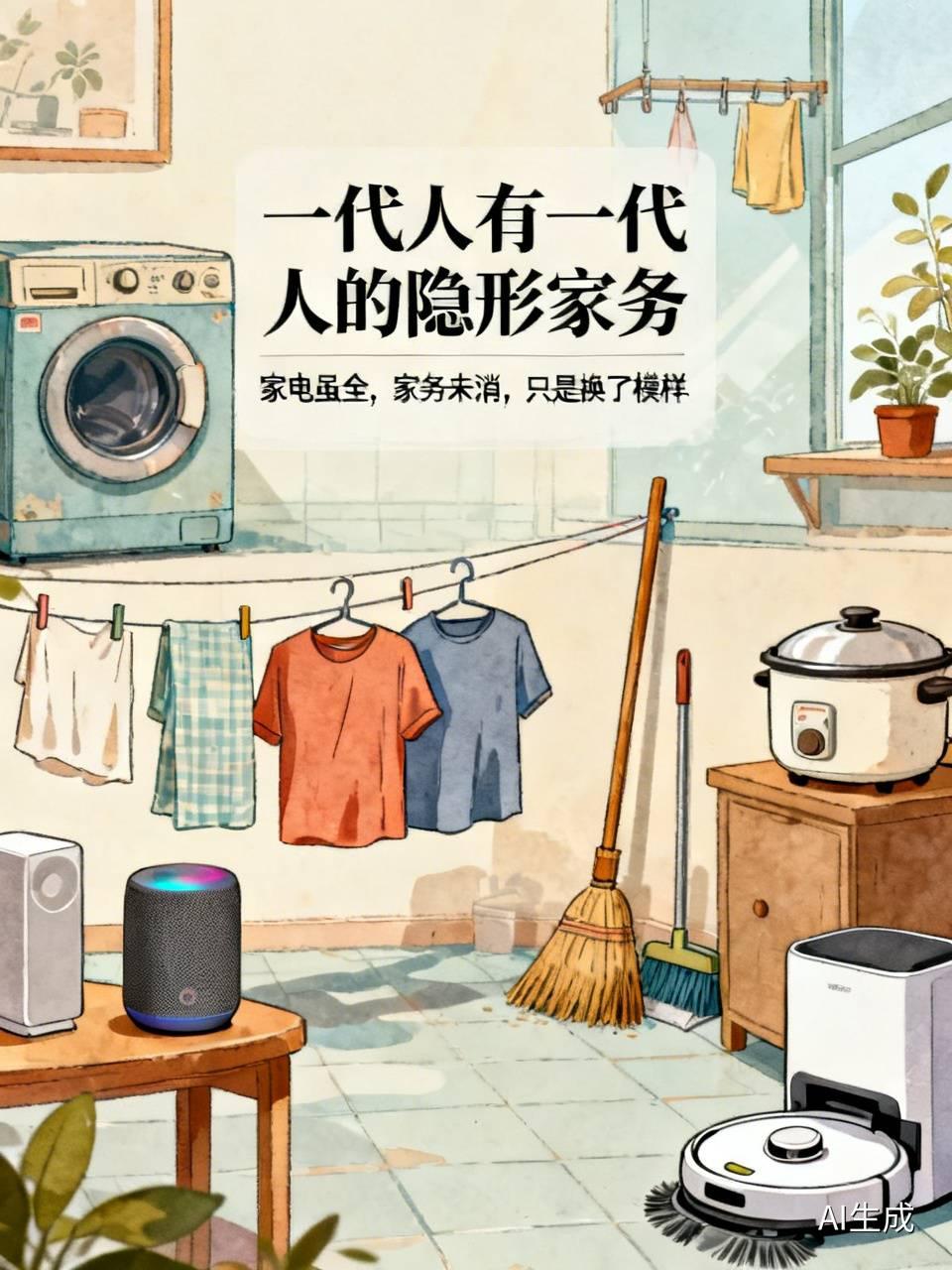 一代人有一代人的隐形家务

家电越来越齐全，可家务并没有消失，只是换了一种模样。