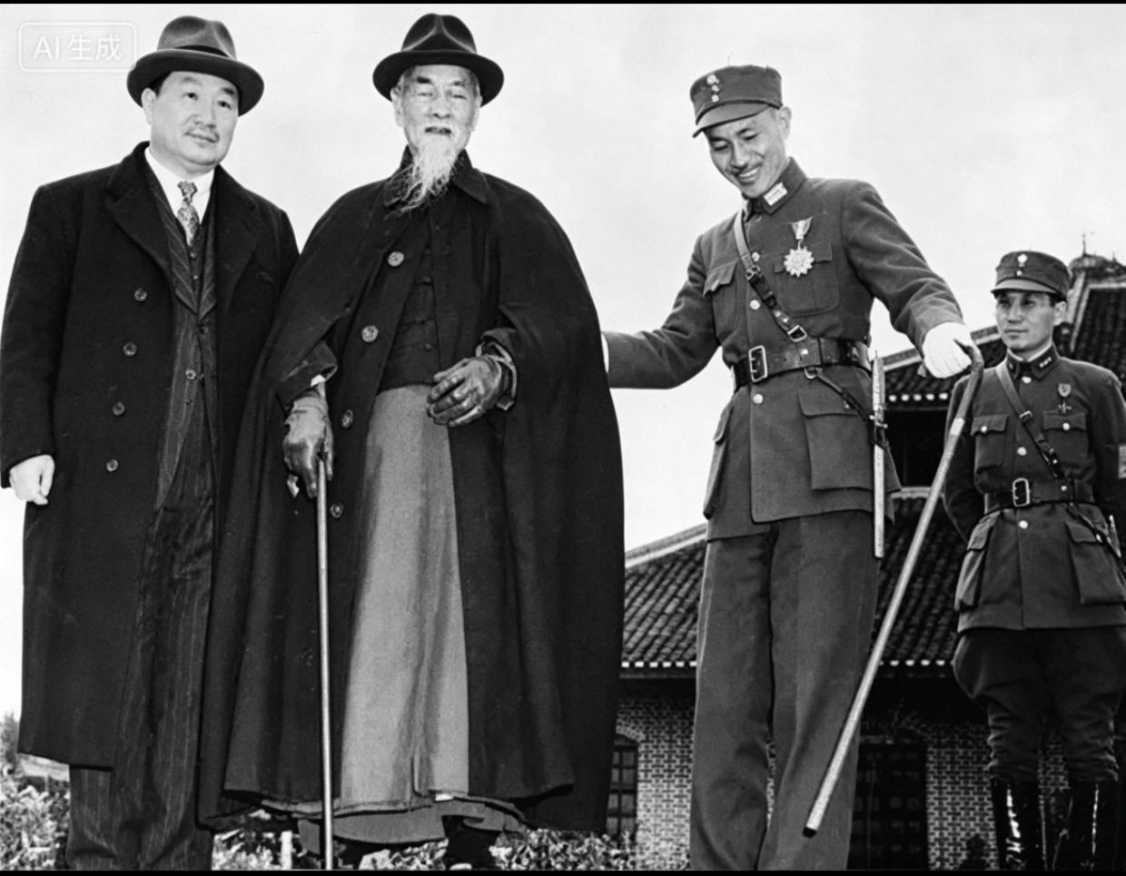 1943年5月，在重庆举行的三民主义青年团全国代表大会的活动现场，蒋介面带笑容，