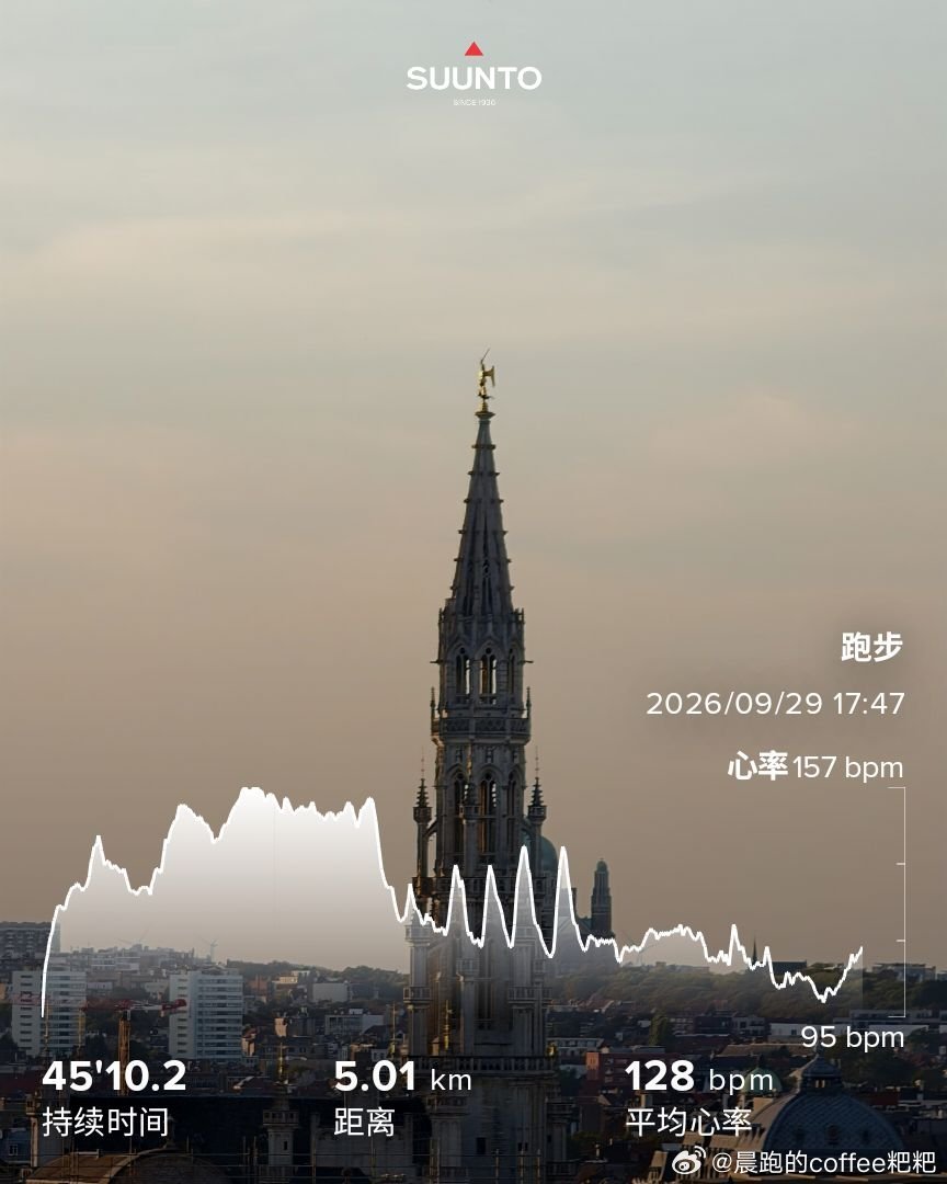 跑不动，在皇宫旁边走一走。跑步 ​​​