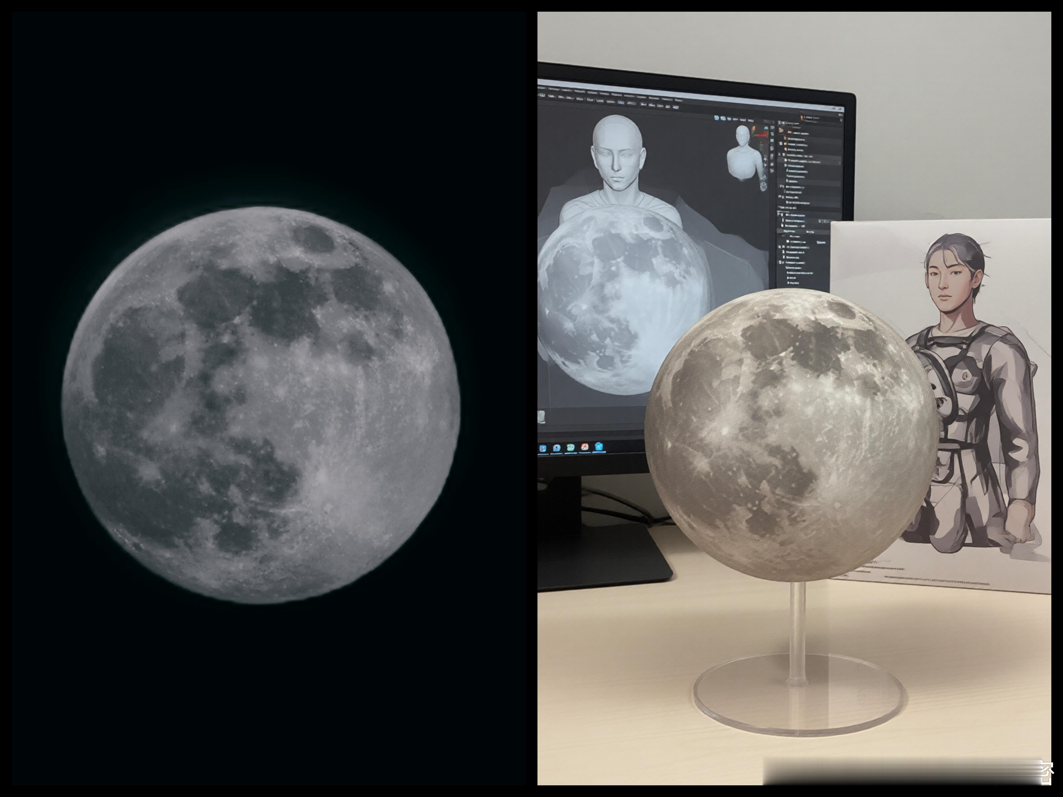 MagicOS10今晚的月亮真大，用荣耀手机直接拍完，就可以生成手办模型，太方便