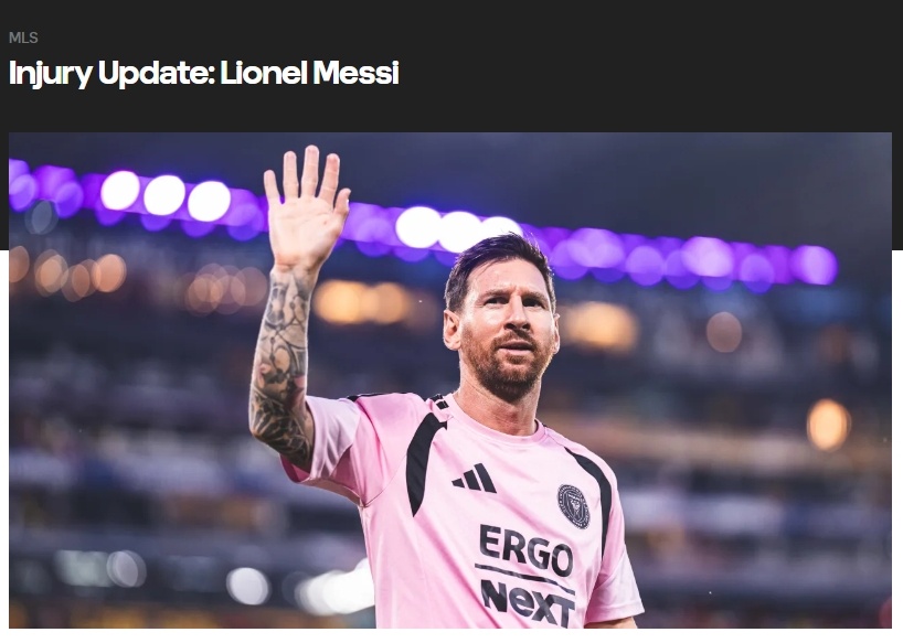 【小梅好好休息】迈阿密国际官方公告公布梅西伤情：由于在厄瓜多尔对阵瓜亚基尔巴塞罗