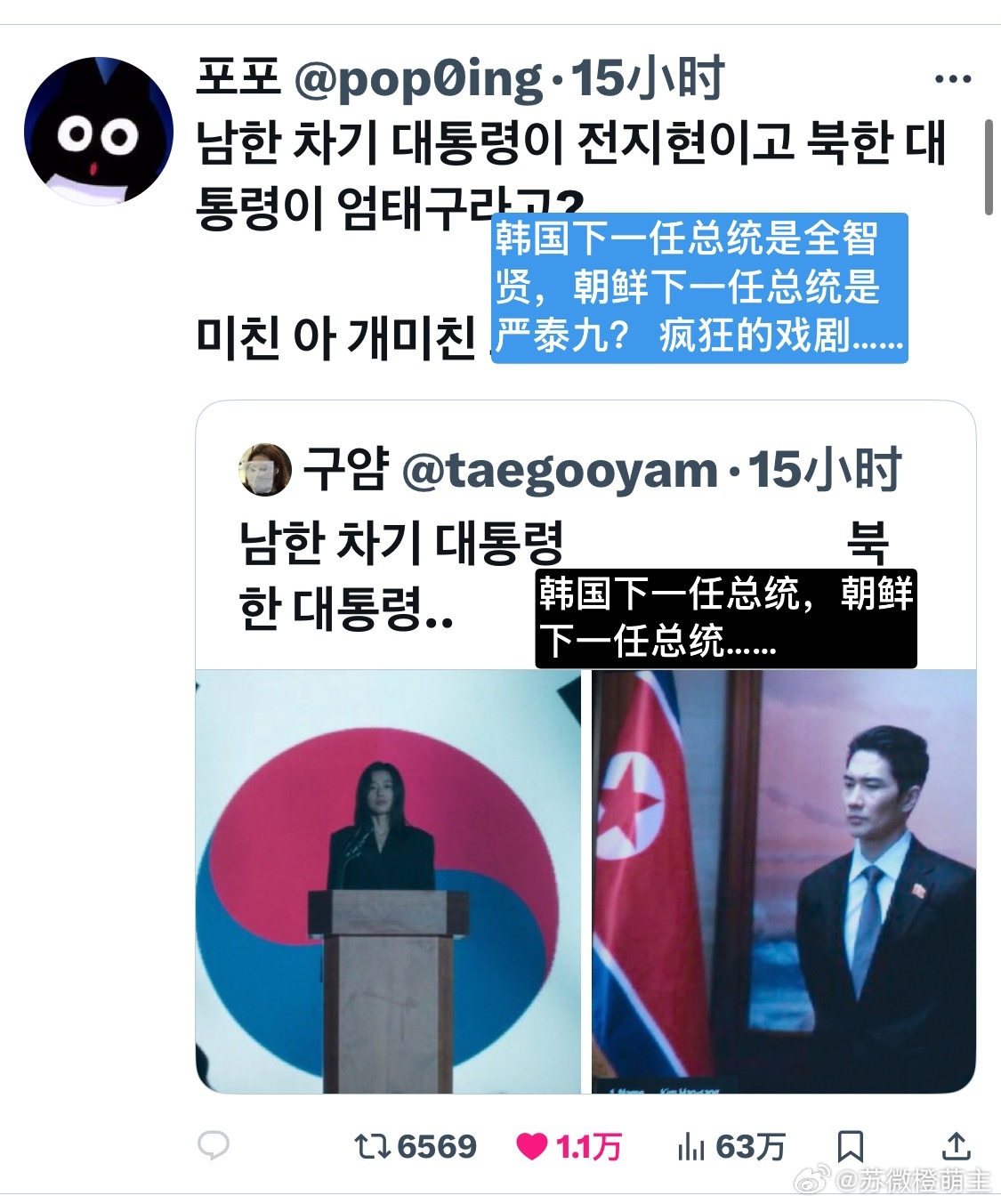 【热推1.1w赞】hg下一任总统是全智贤，cx 下一任总统是严泰九？疯狂的戏剧…