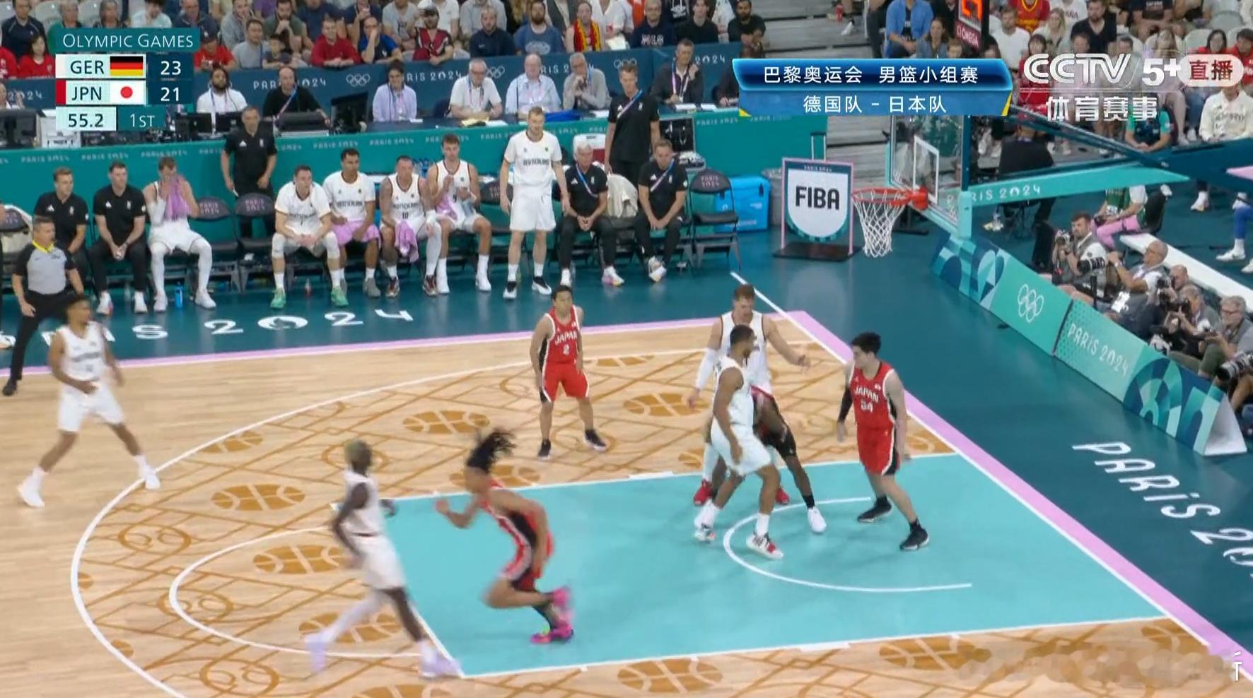日本男篮和世界杯冠军德国队打得有来有回#篮球热力一夏##跨出夏日波篮# ​​​