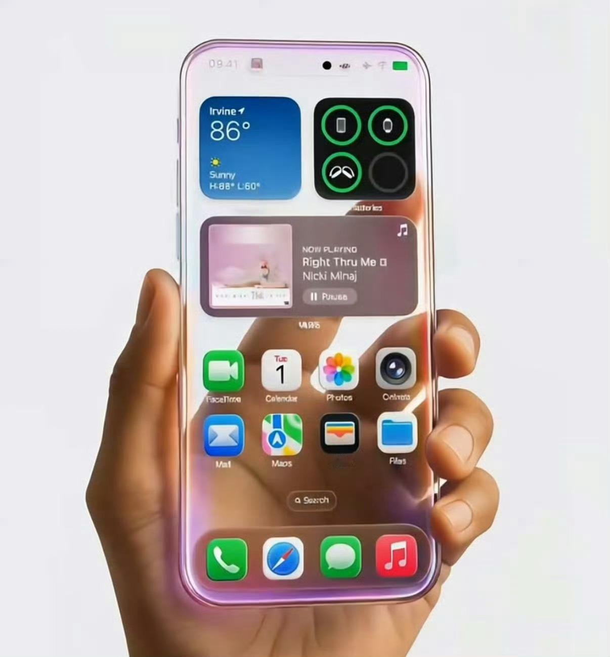 据消息了解，2027年款iPhone 有望成为一款技术杰作，“一整块玻璃”设计，