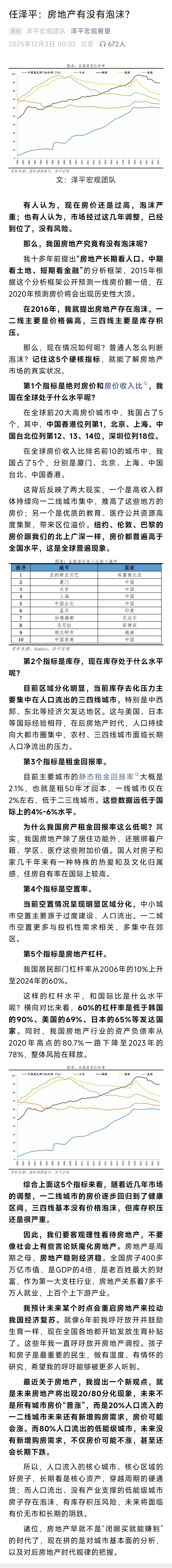 我国房地产到底有没有泡沫？ 