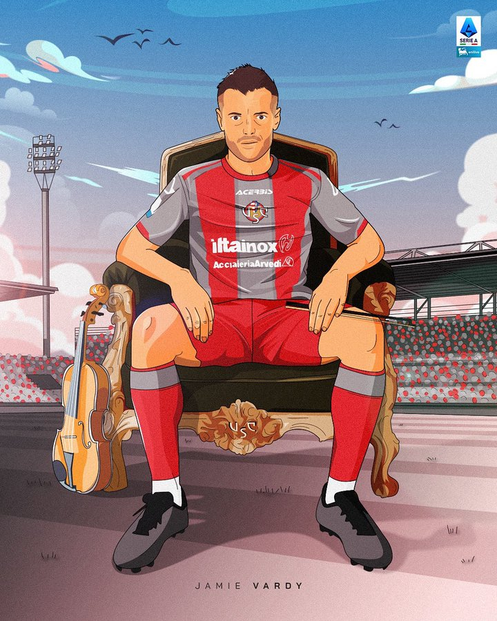 杰米·瓦尔迪荣获11月意甲最佳球员称号。 