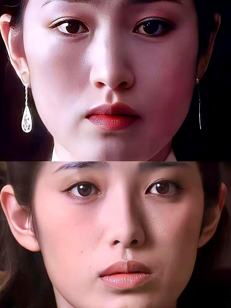 一张脸，两种命。

巩俐和山口百惠，宽眼距，钝鼻头，乍一看真像。可一个眼神清纯如