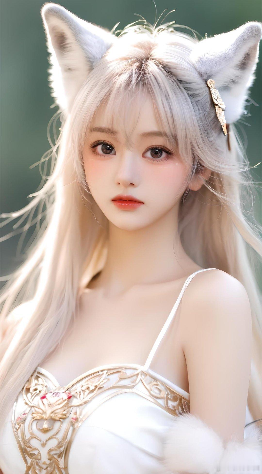 今天当一下白发小狐仙，小狐狸可不可怕呀#狐仙##小仙女##の小狐狸# ​​​