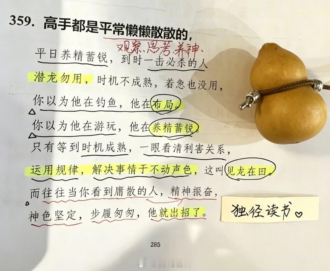 高手平时都是懒懒散散的 
