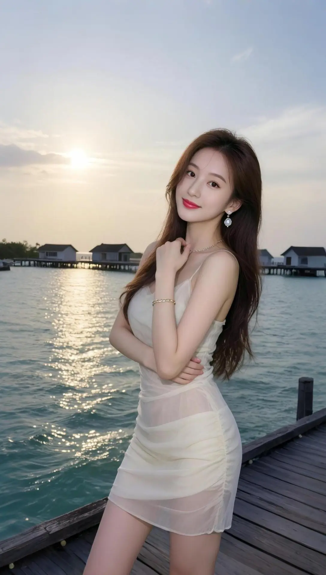 AI海滨度假风写真 ai创作