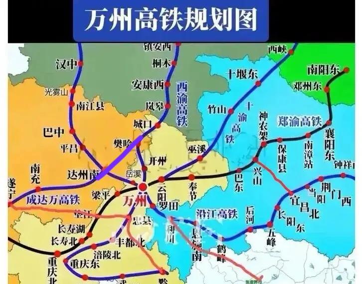 西部非省会城市高铁第一城是万州嘛，万州区的高铁规划和路线都走在了前列，现在已经有