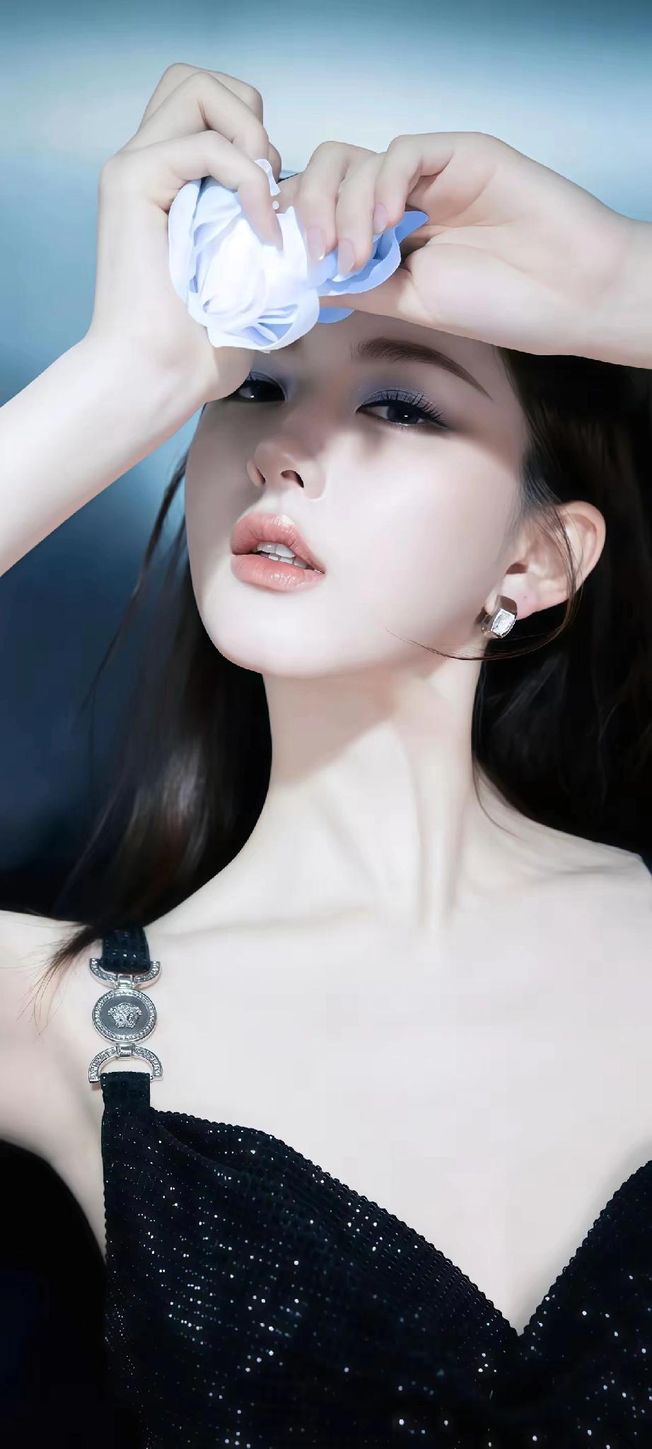 惊艳！
但细看没看明白：
她手里拿的什么，
这就是传说中的“破碎感”么……