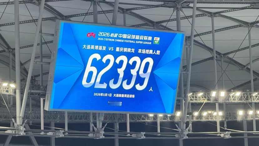 中超 英博主场迎战铜梁龙共有62339人到场观战，再次打破了梭鱼湾的最高纪录，排
