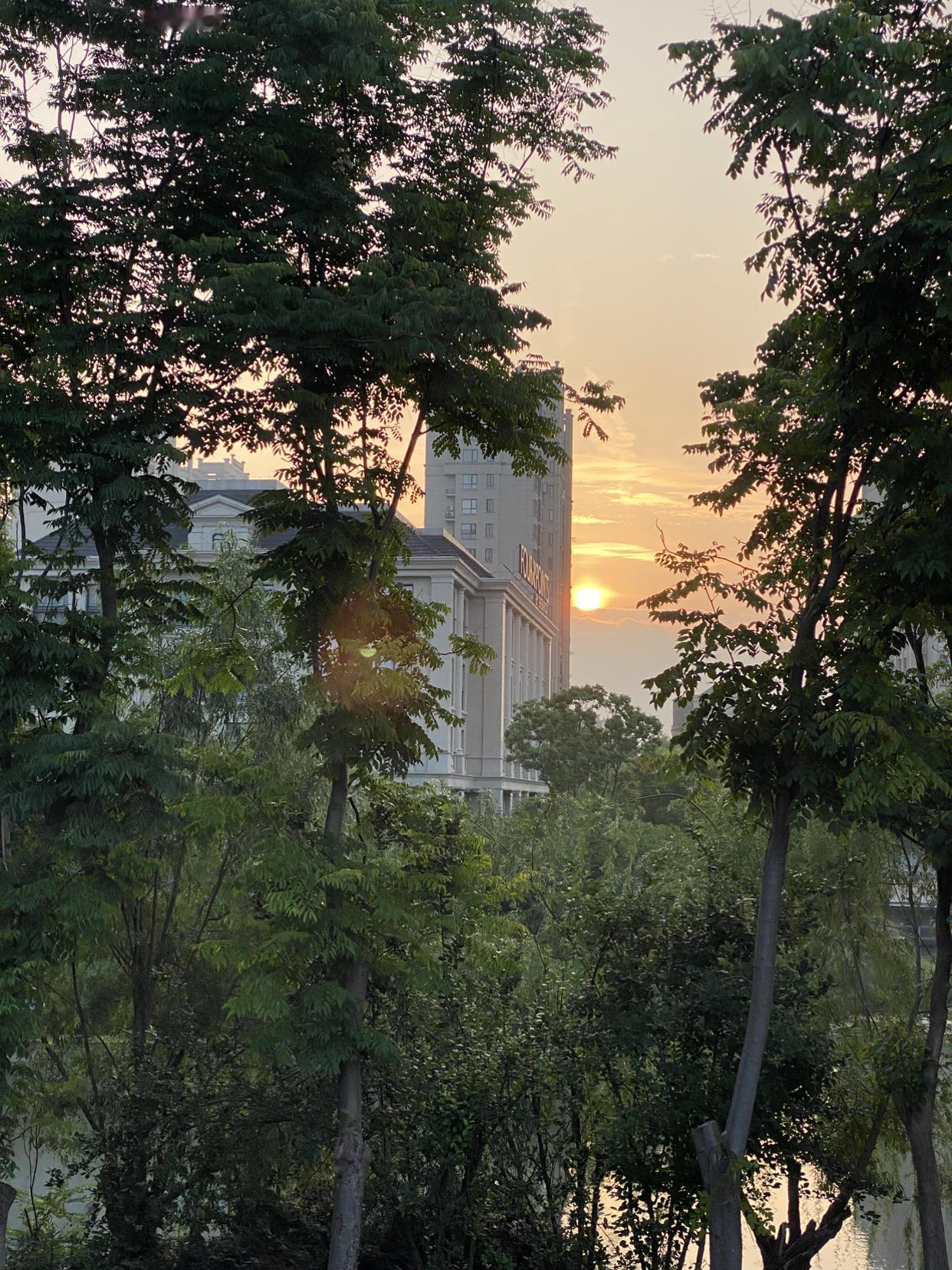 我的今日状态：😁轻松愉快
我这里的天气：☀️晴天每天看太阳升起来真好。