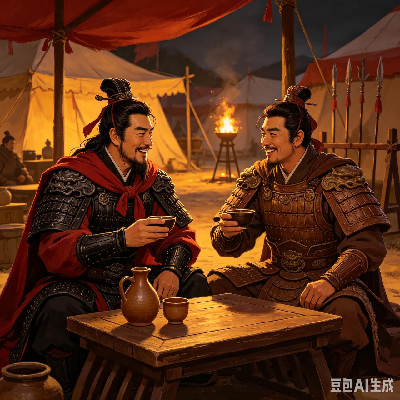 假如西楚霸王项羽和武悼天王冉闵在地下遇到:

冉闵:      霸王，久仰久仰。