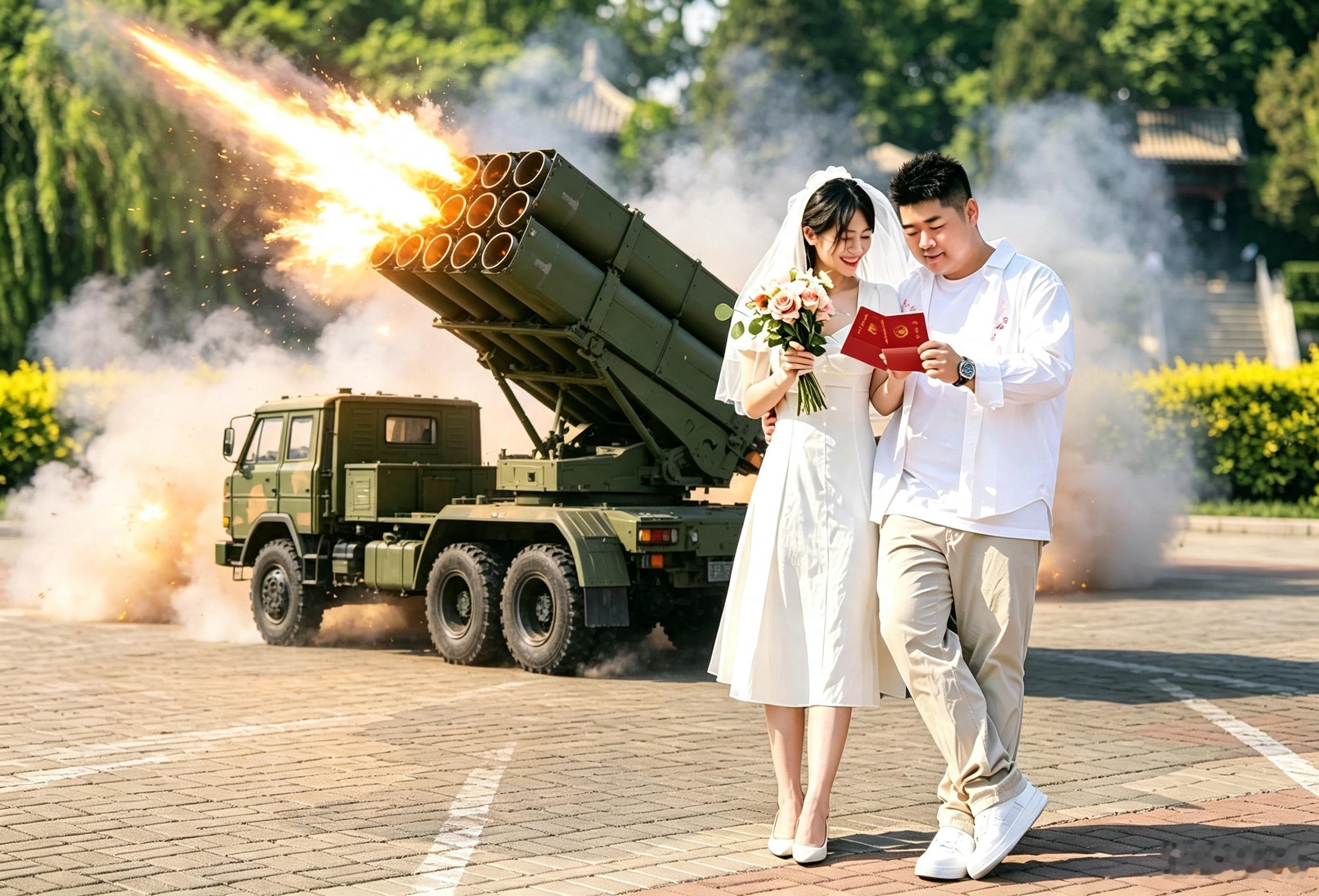 情侣懒得拍婚纱照交给豆包哈哈哈哈，还是阿包好使