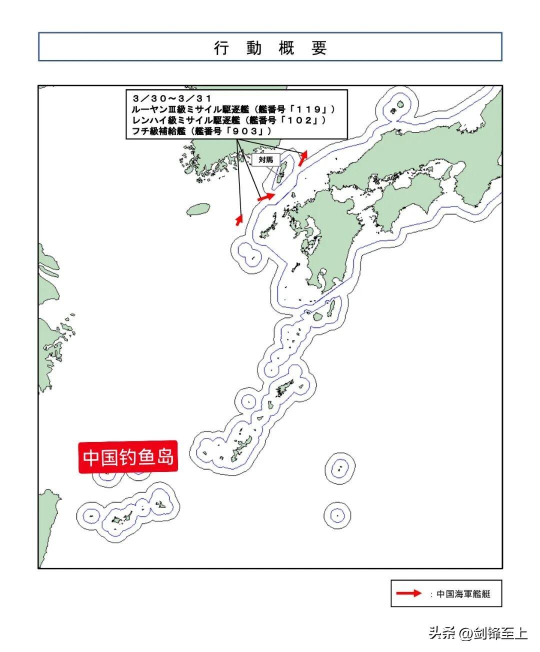 兄弟们，这是又要敲打日本了
5艘中国军舰穿越对马海峡进入日本海
除了1艘055、