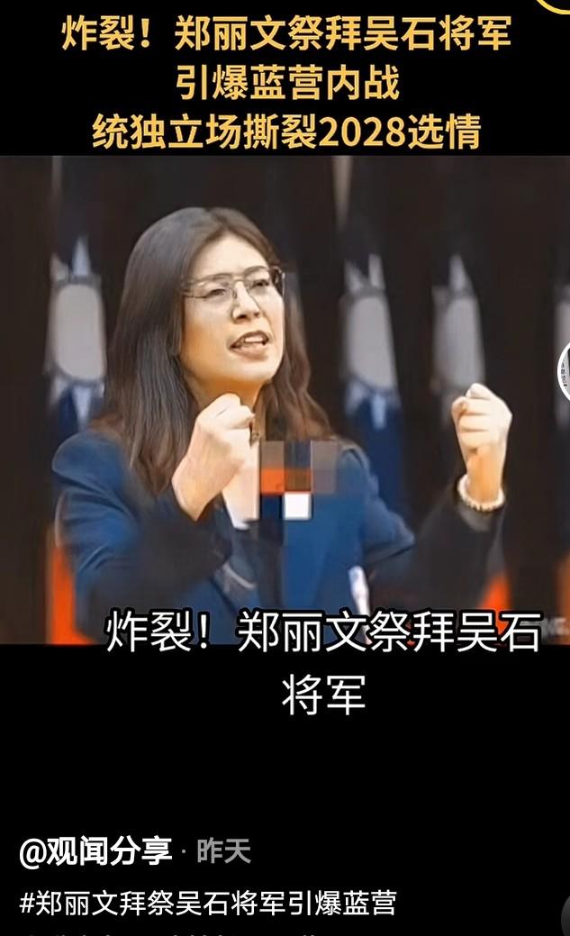 央视推出的电视剧《沉默的荣耀》热播后，近日，台湾省新当选的国民党主席郑丽文女士，