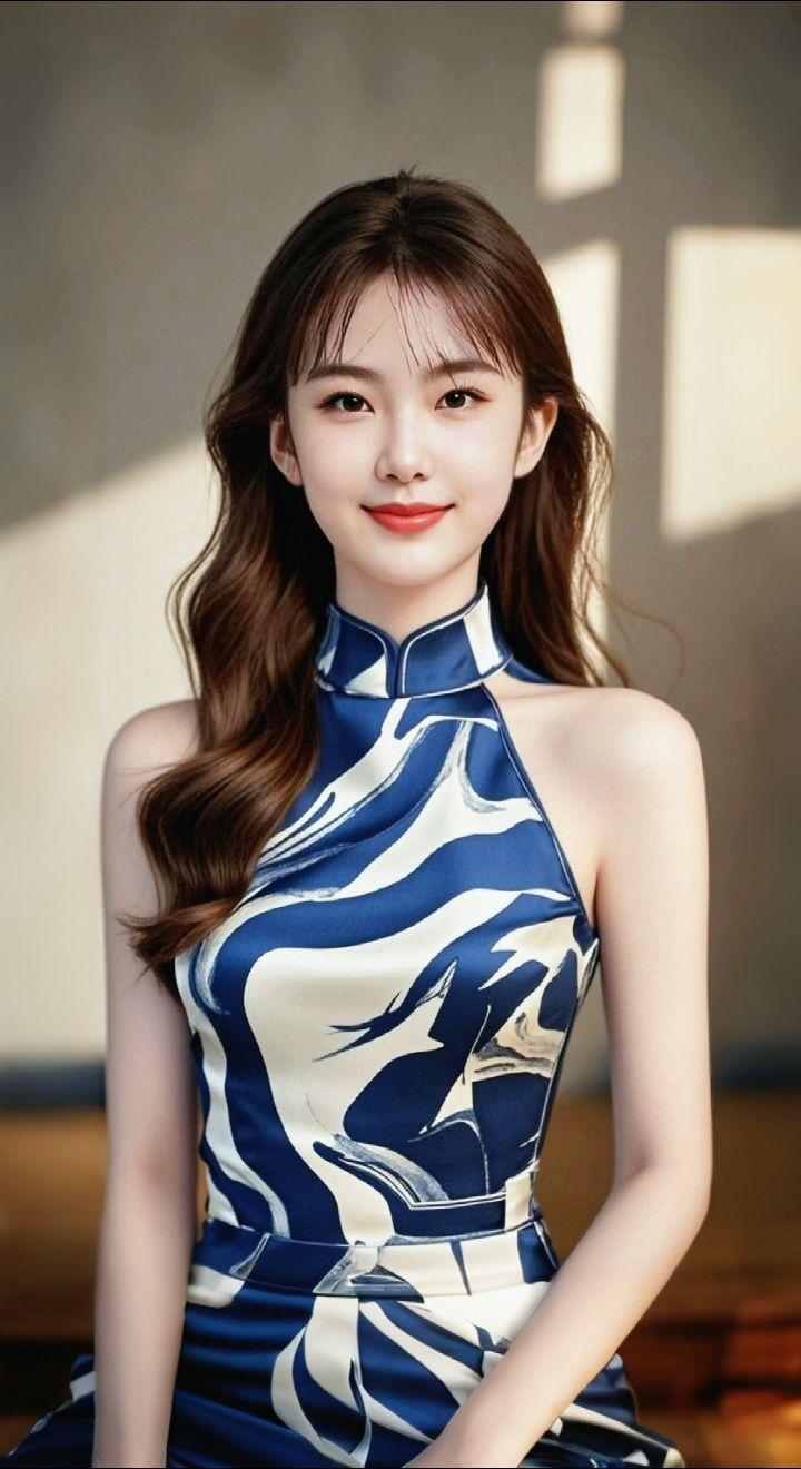 AI扩图 AI旗袍人像