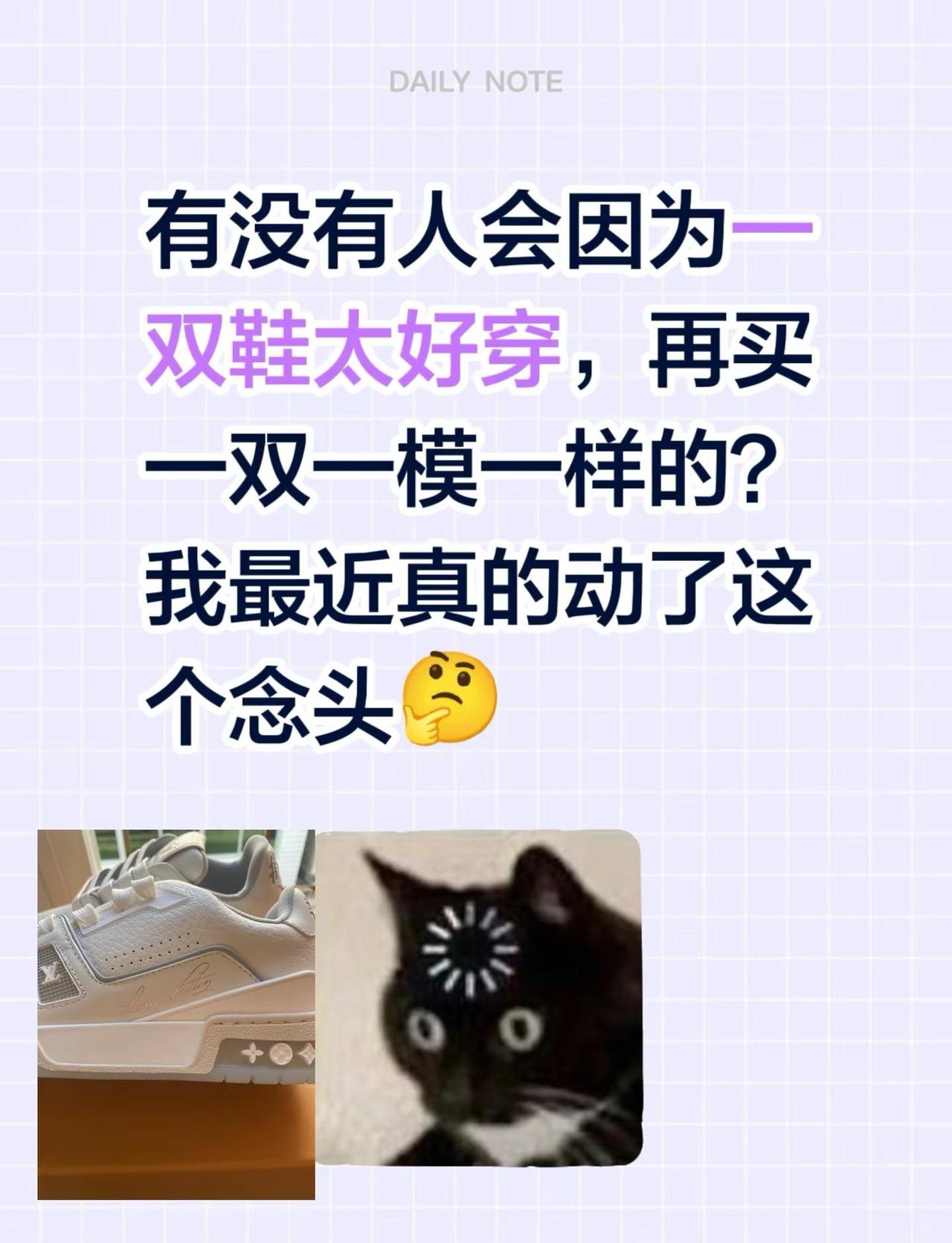 有没有人会因为一双鞋太好穿，再买一双一模一样的？我最近真的动了这个念头🤔Lv鞋