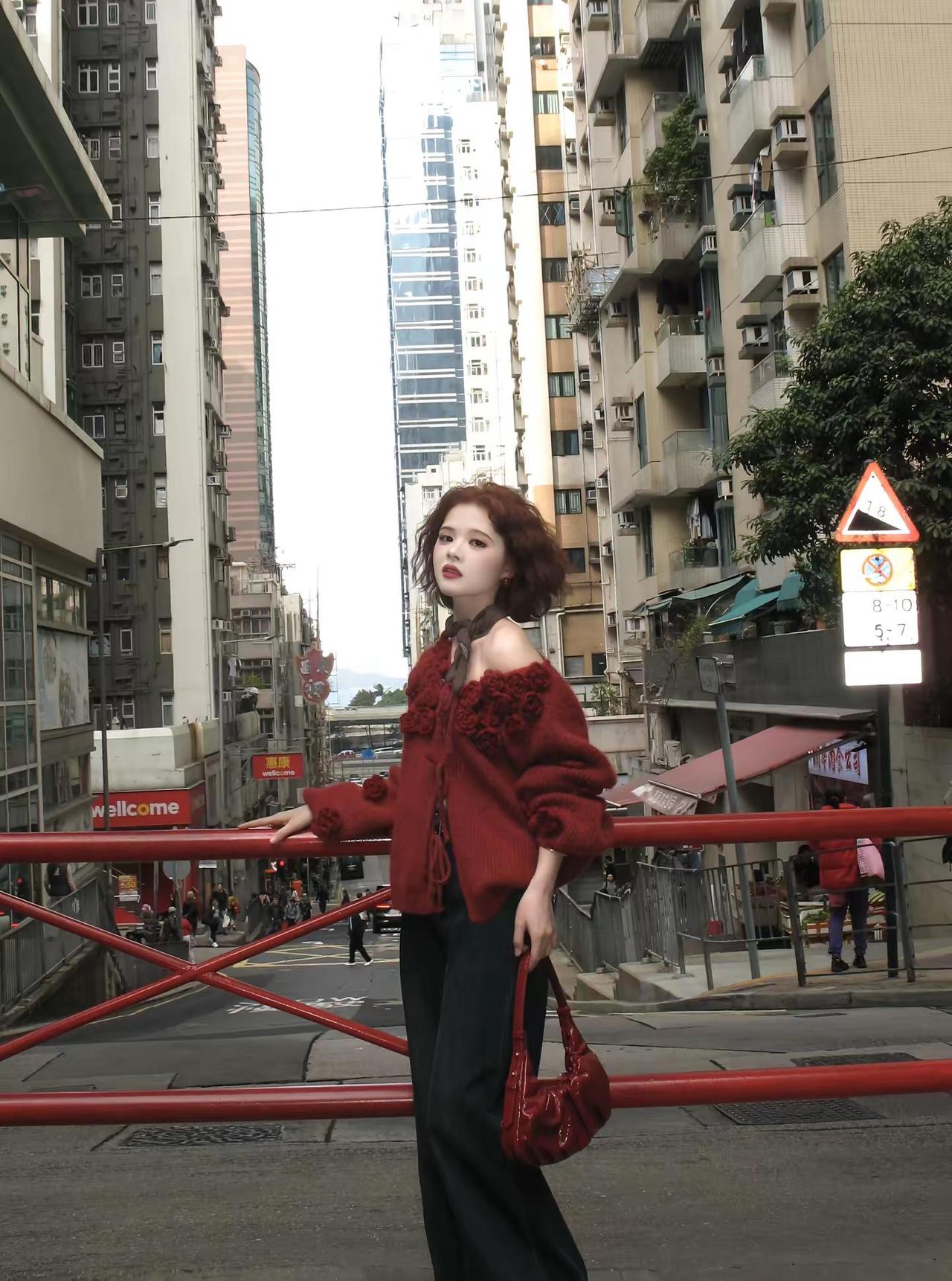 去香港穿红色真的很好拍。