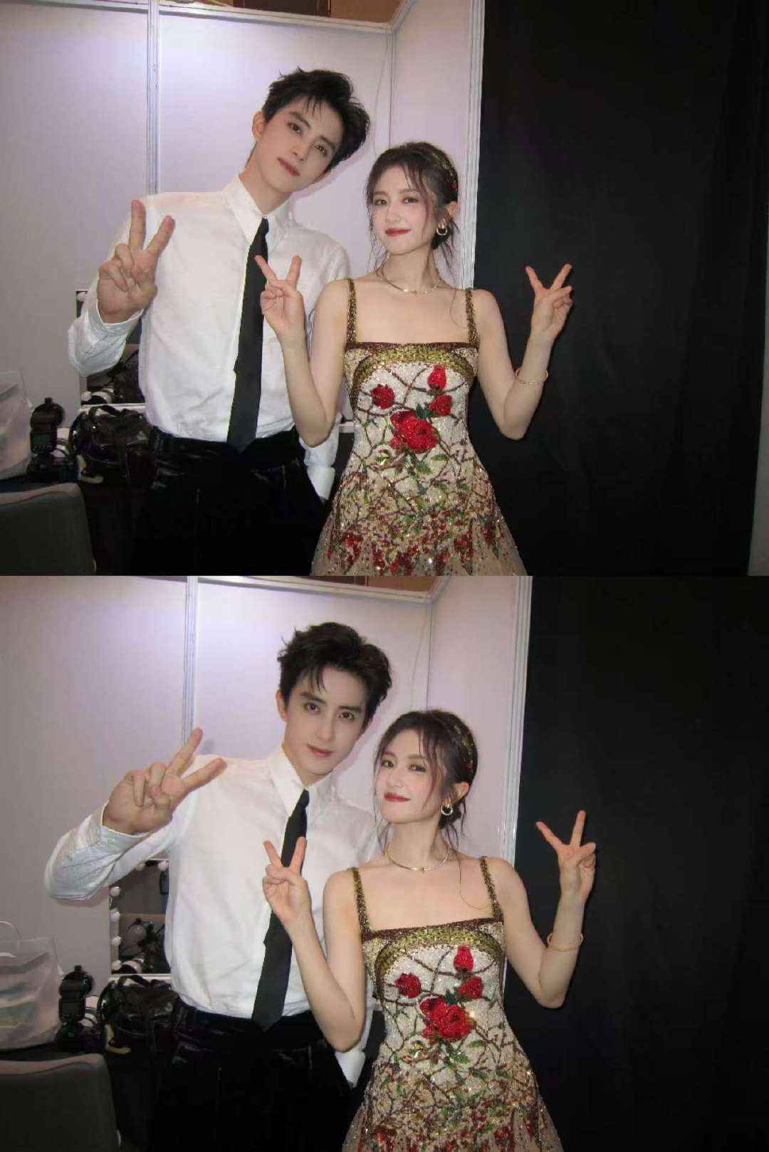 敖瑞鹏李兰迪比耶合照敖瑞鹏晒与李兰迪尖叫之夜合照！ 敖瑞鹏晒与李兰迪尖叫之夜合照