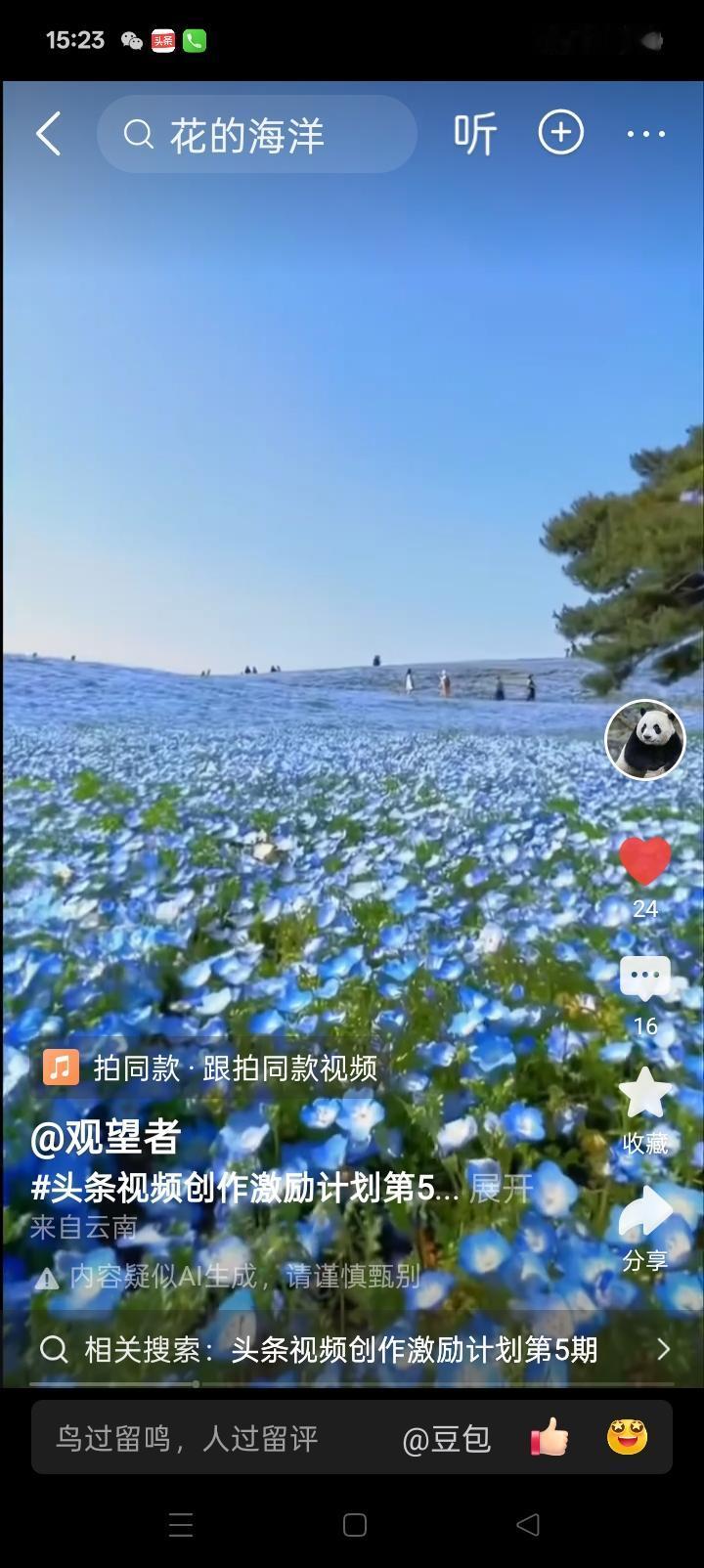 花的世界，花的海洋，美丽如画，变幻莫测，我们共同分享。
