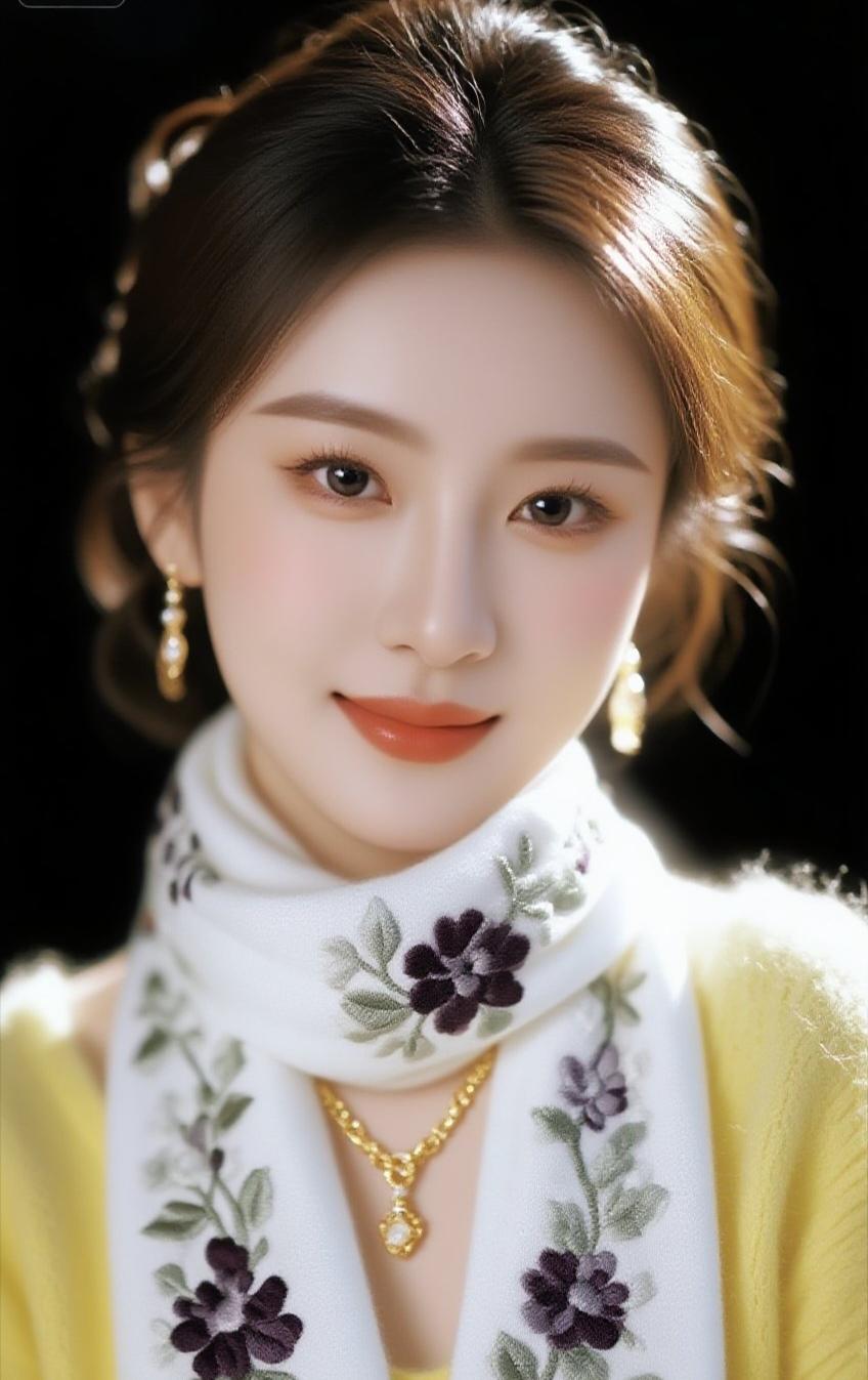 温柔甜美的冬日穿搭，暖心笑容，尽显优雅气质。