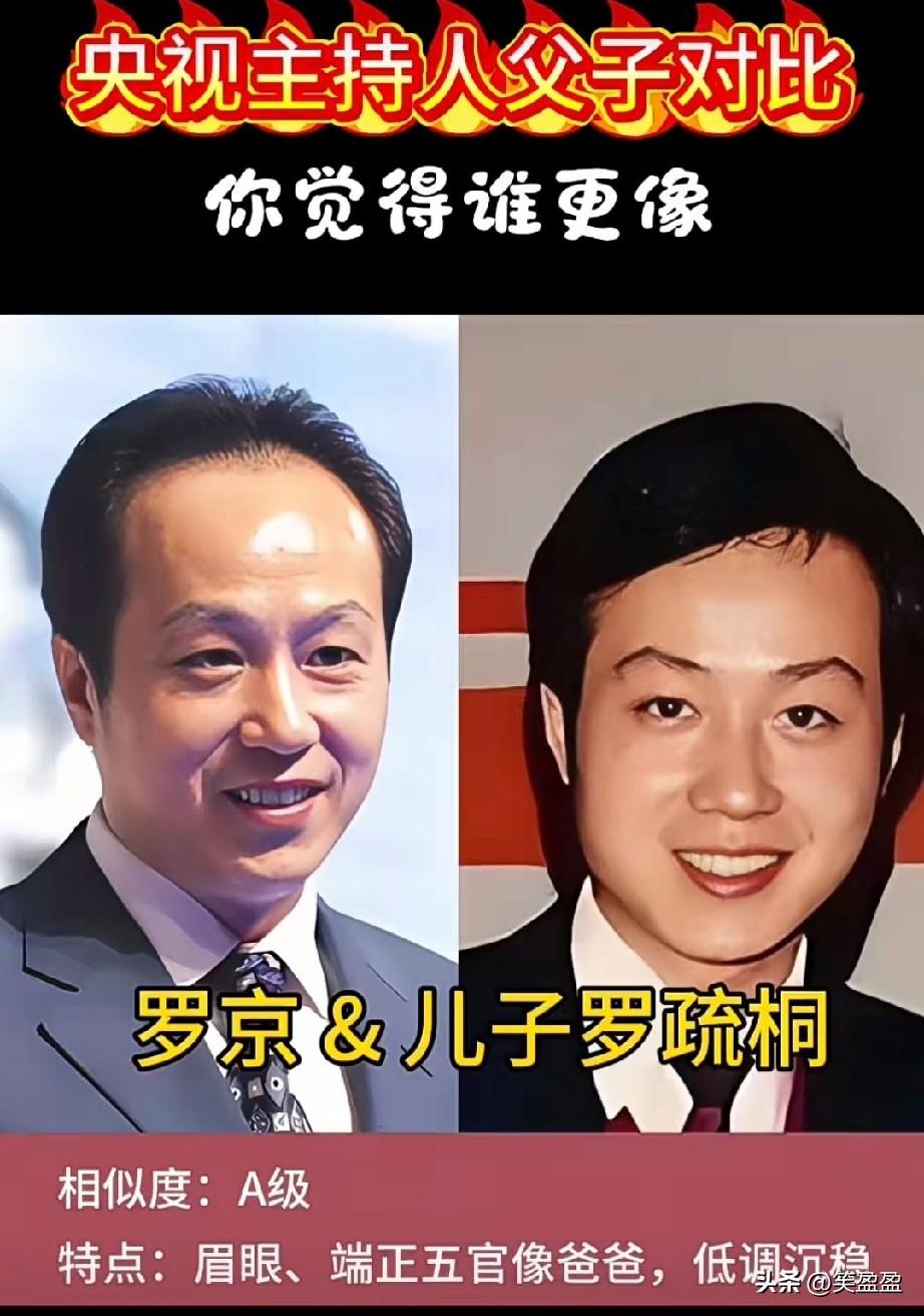 4对央视主持人父子对比
你觉得哪对更像？