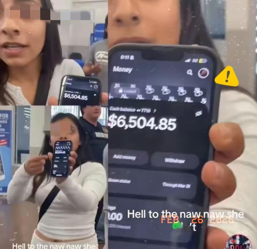 真事儿！美国沃尔玛，俩人吵架，一方骂一方穷，另一方晒出自己的手机银行账户，上面有
