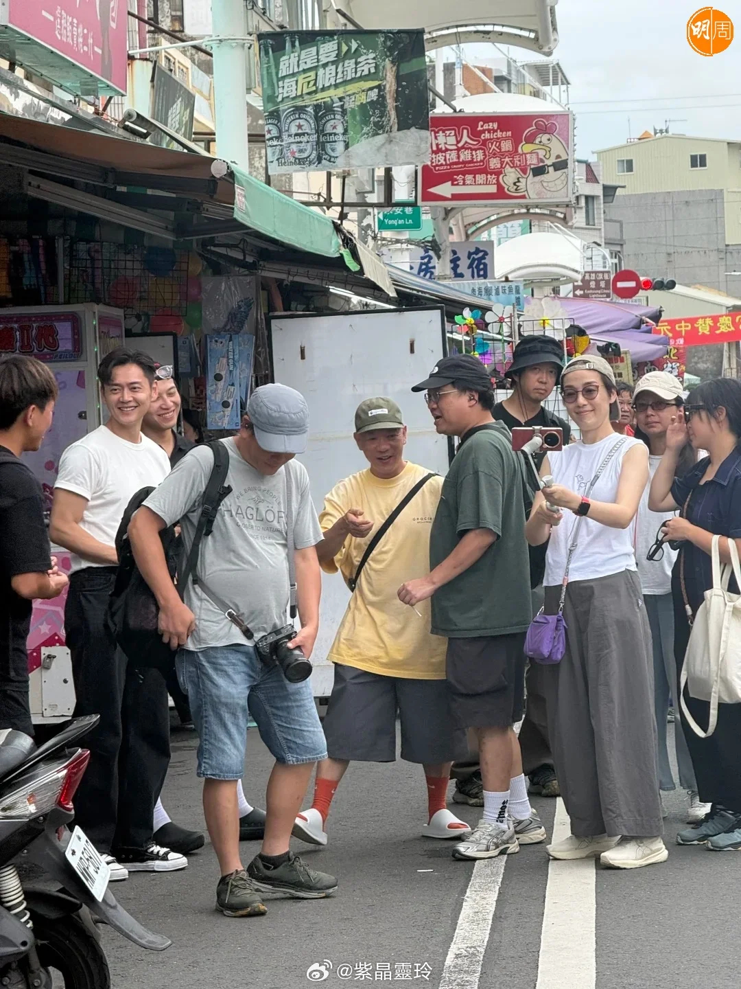 【明周】江美儀吳業坤台灣掃街被偶遇　 張振朗高雄拍攝疑加入《試真D》江美儀率四位