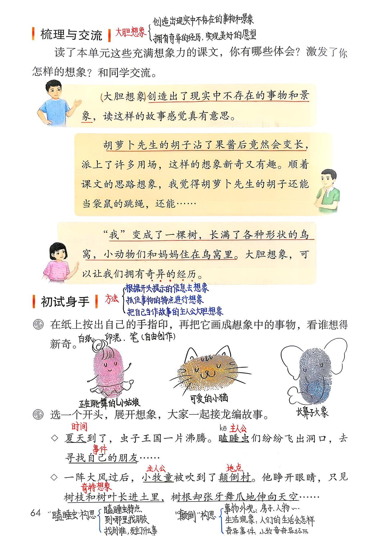 三年级下册语文，第五单元《习作例文》课堂学习笔记，收藏备用