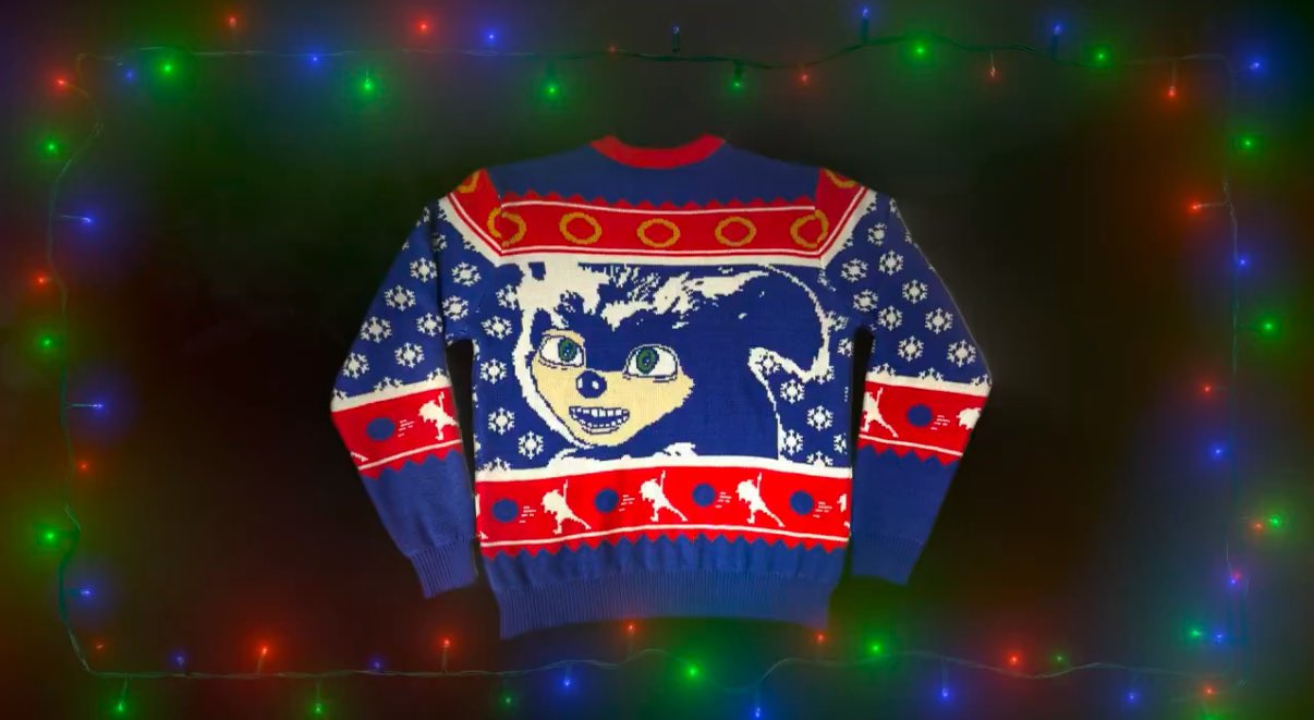 索尼克这圣诞节毛衣必须在丑毛衣大赛里拥有一席之地 