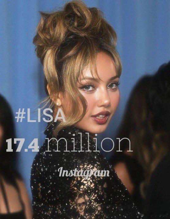 在Instagram上，Lisa话题词条的帖子数量已突破1740万条，依旧是该平