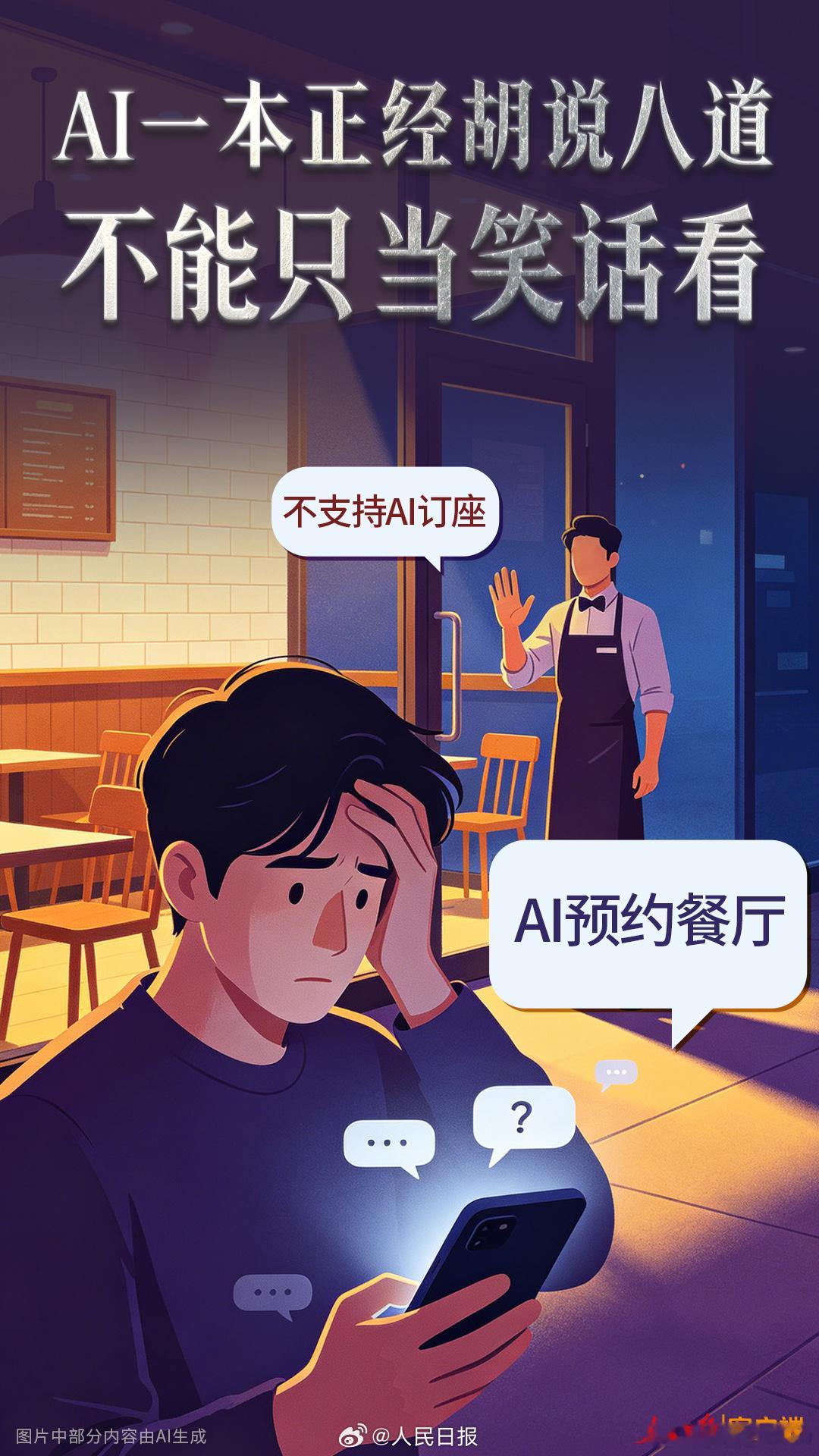 人民日报评AI幻觉【人民锐评：AI一本正经胡说八道不能只当笑话看】日前，江苏一顾