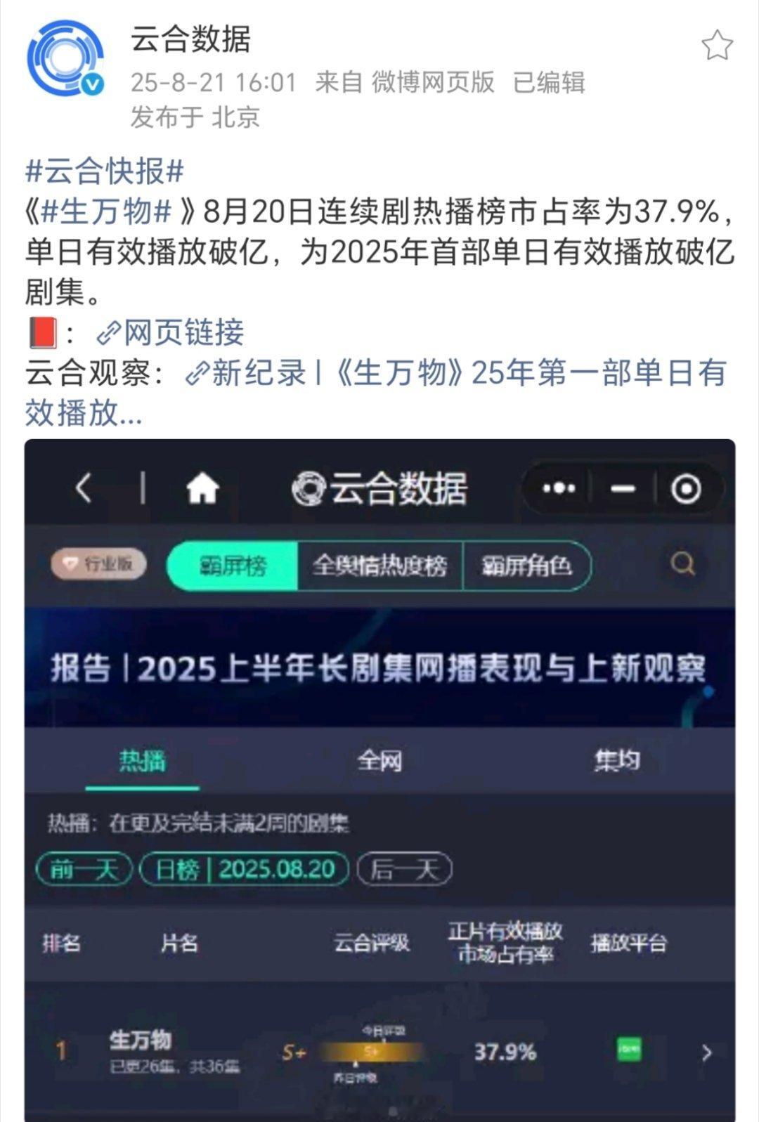 这个暑假的大爆生是生万物的生 ​​[泪奔][泪奔][泪奔]有效播放市占率高达37
